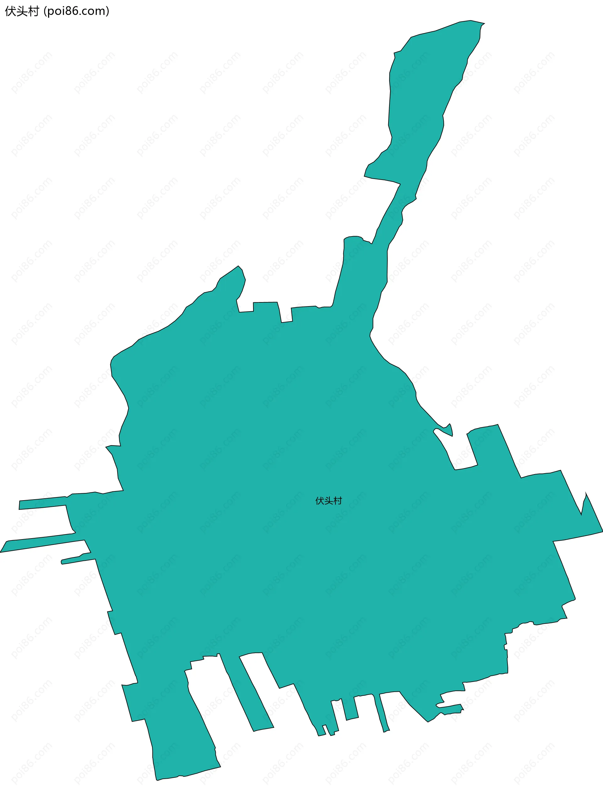 伏头村边界地图