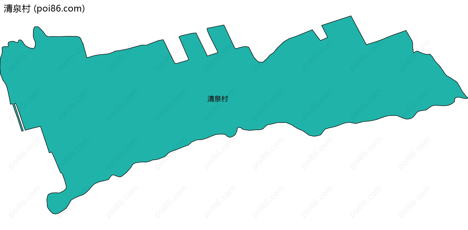 清泉村边界地图