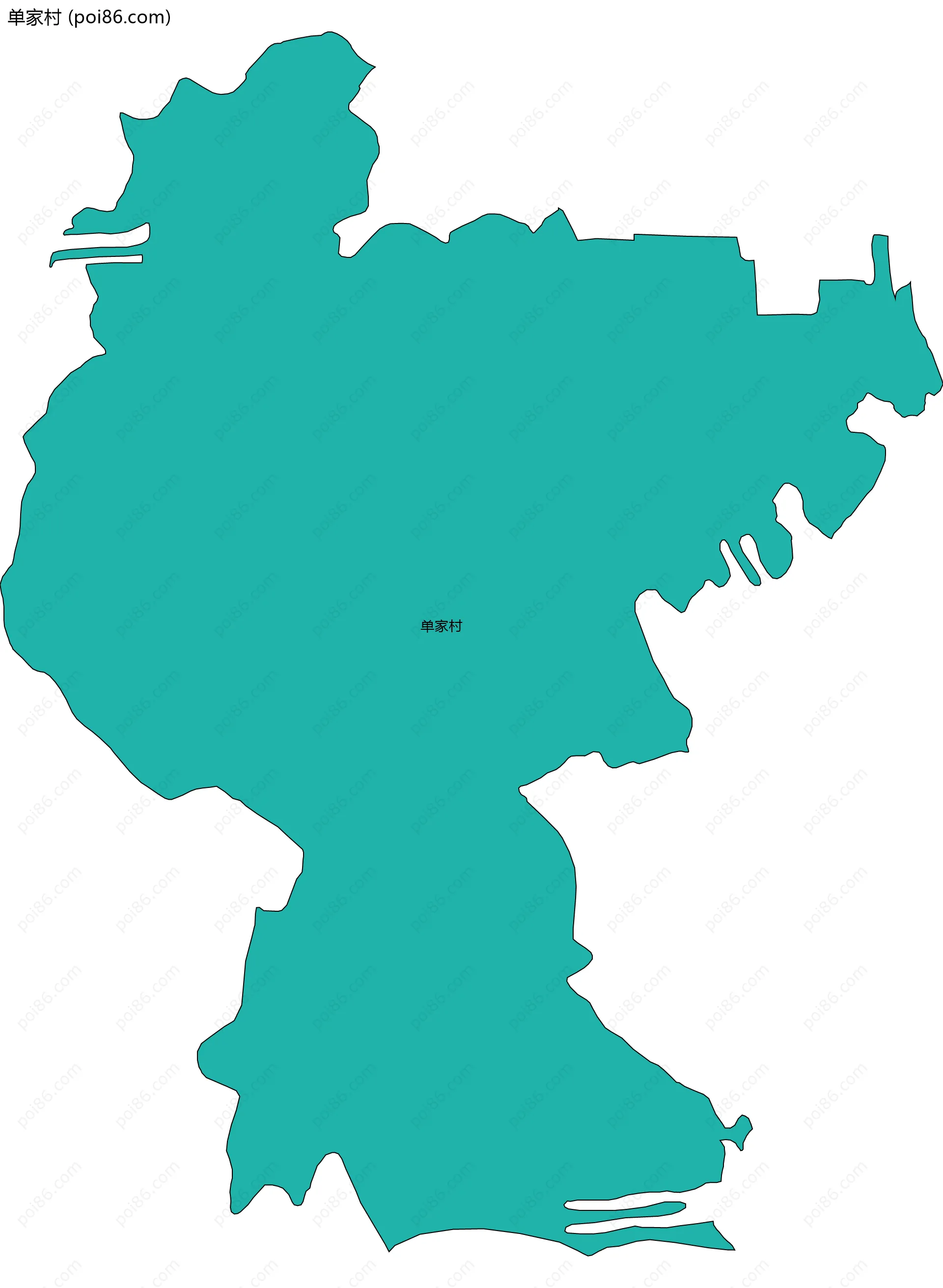 单家村边界地图