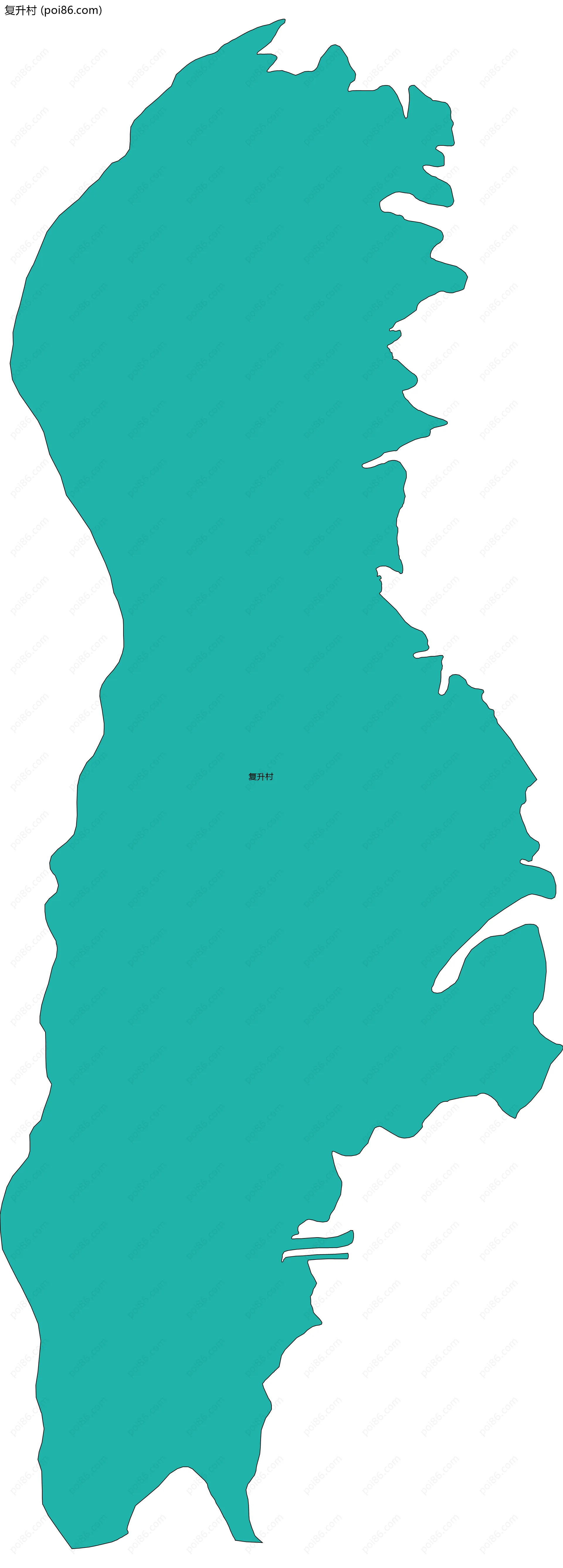 复升村边界地图