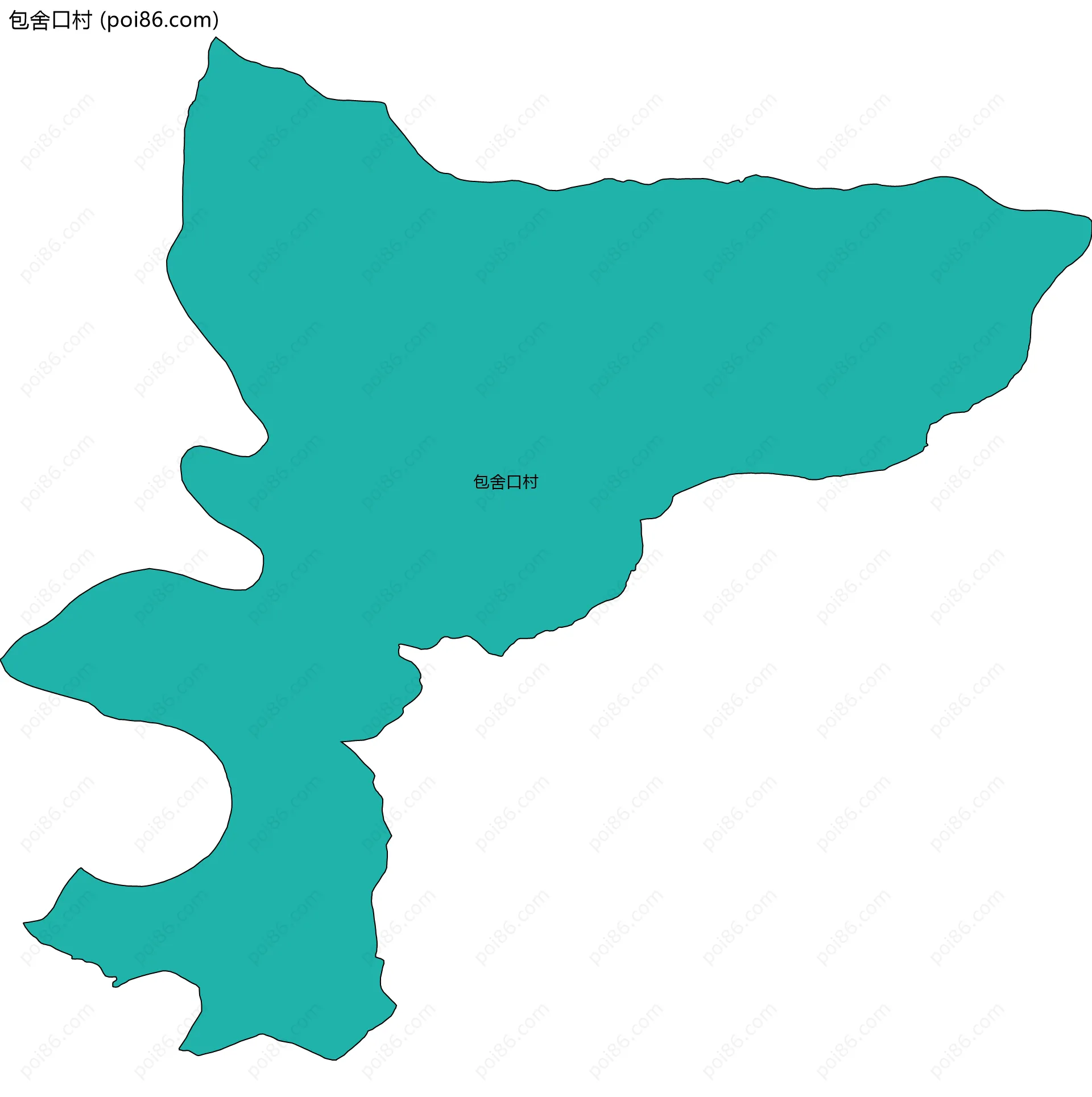 包舍口村边界地图