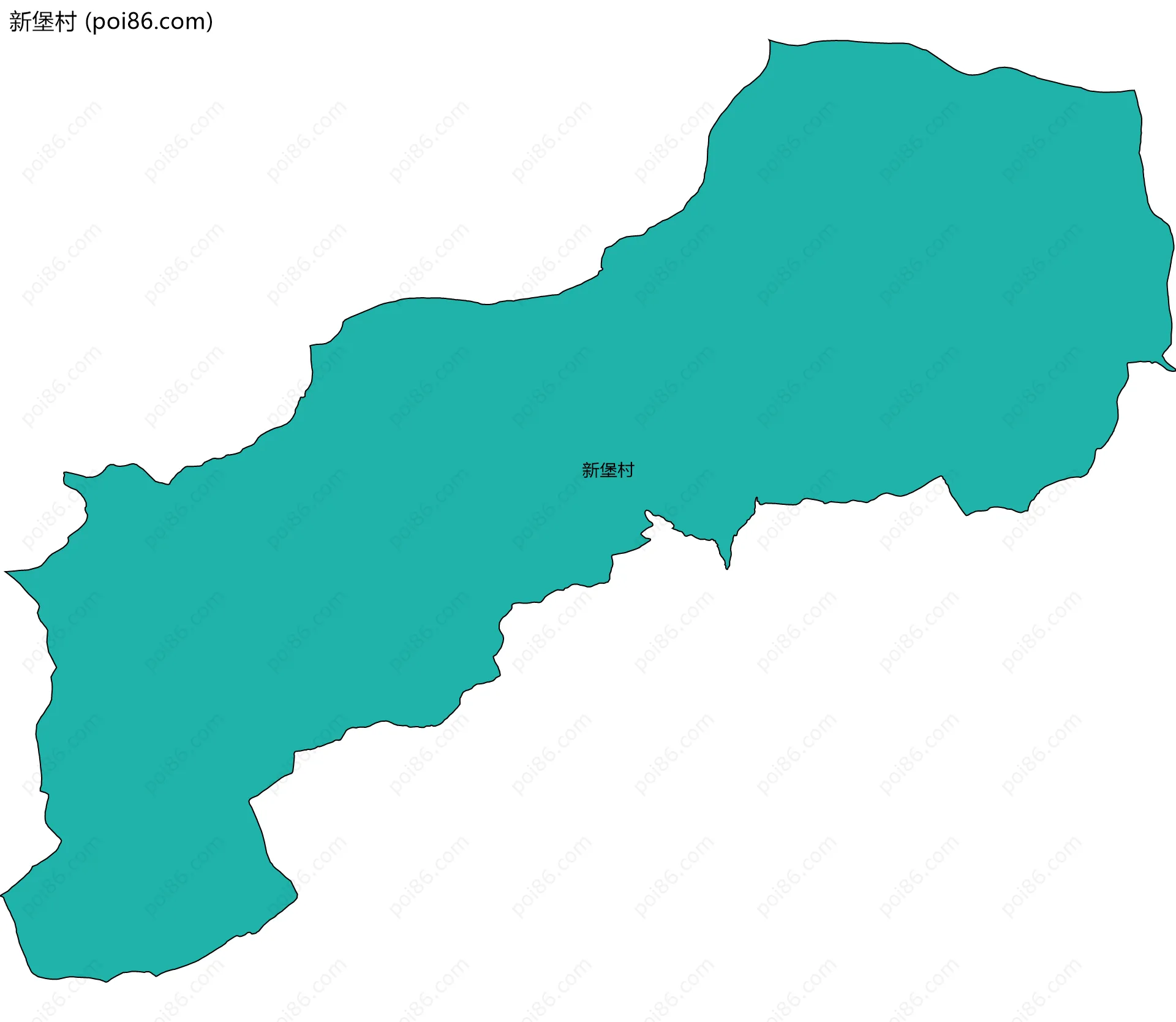 新堡村边界地图