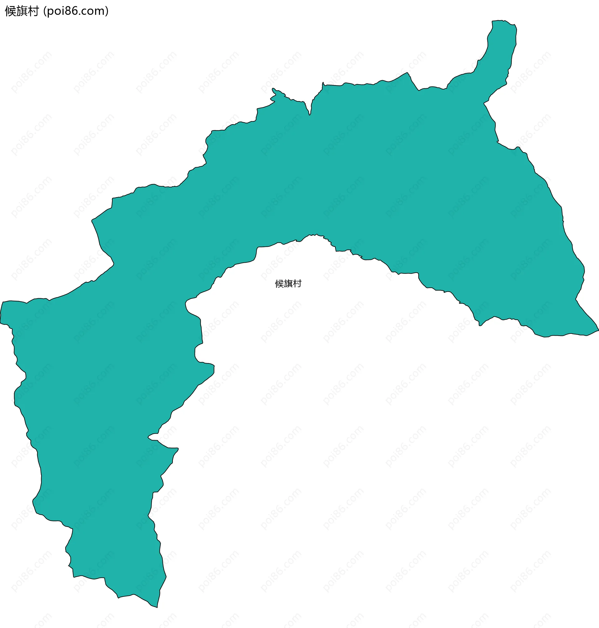 候旗村边界地图