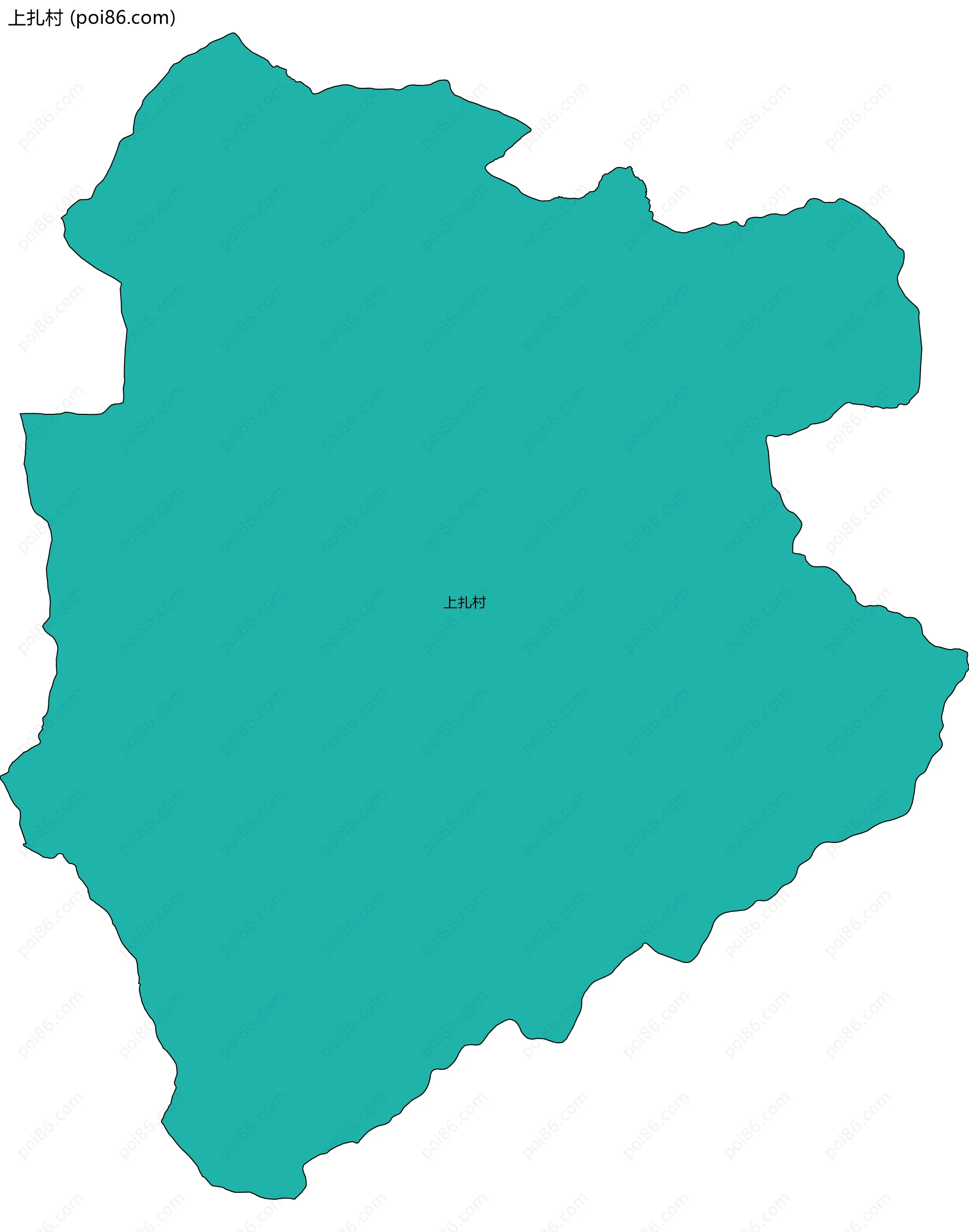 上扎村边界地图