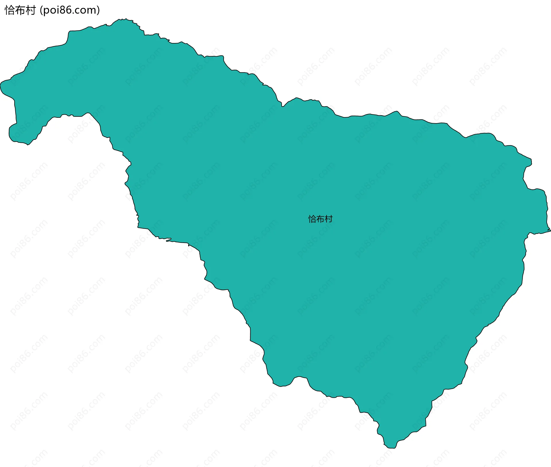 恰布村边界地图