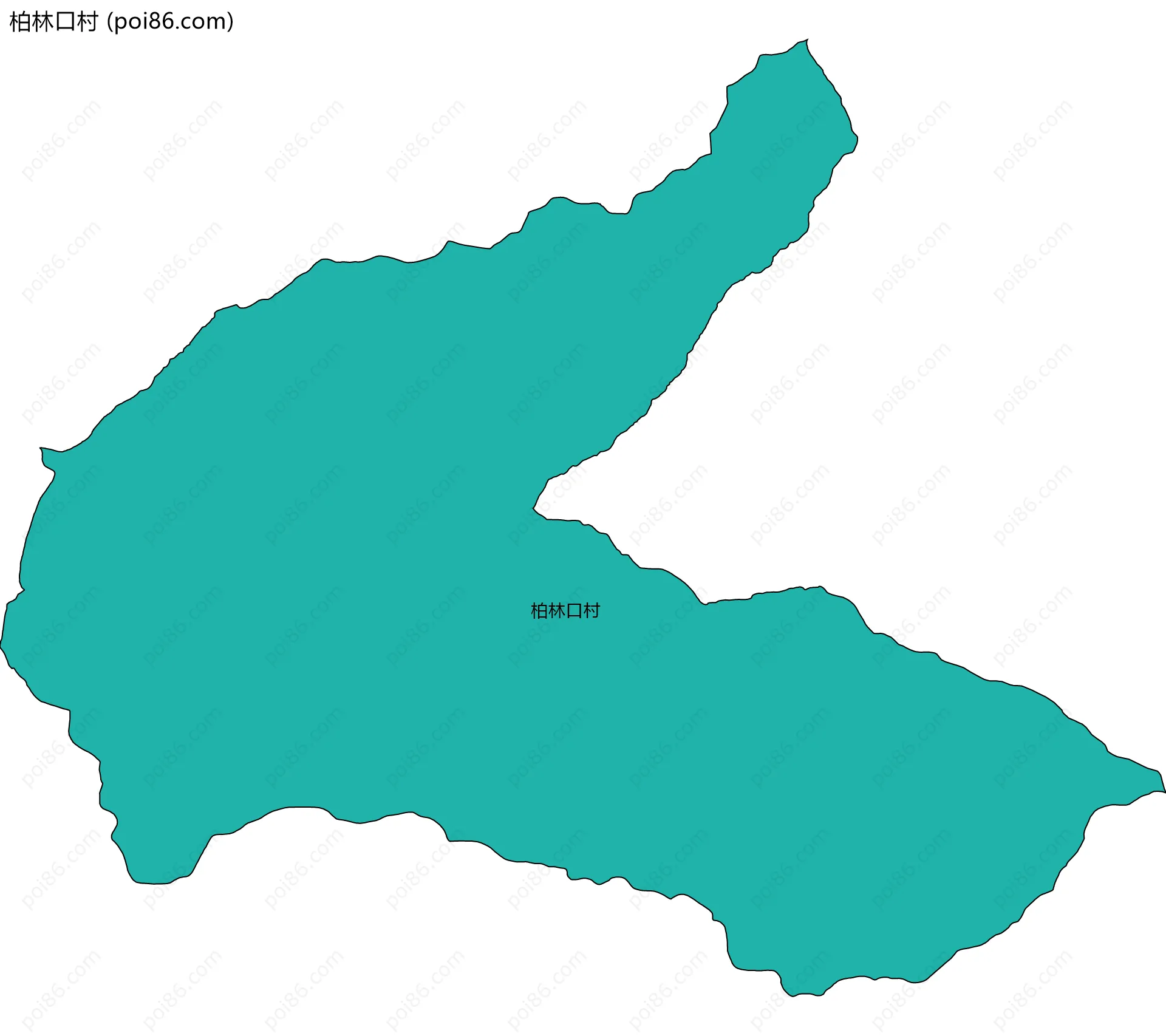 柏林口村边界地图