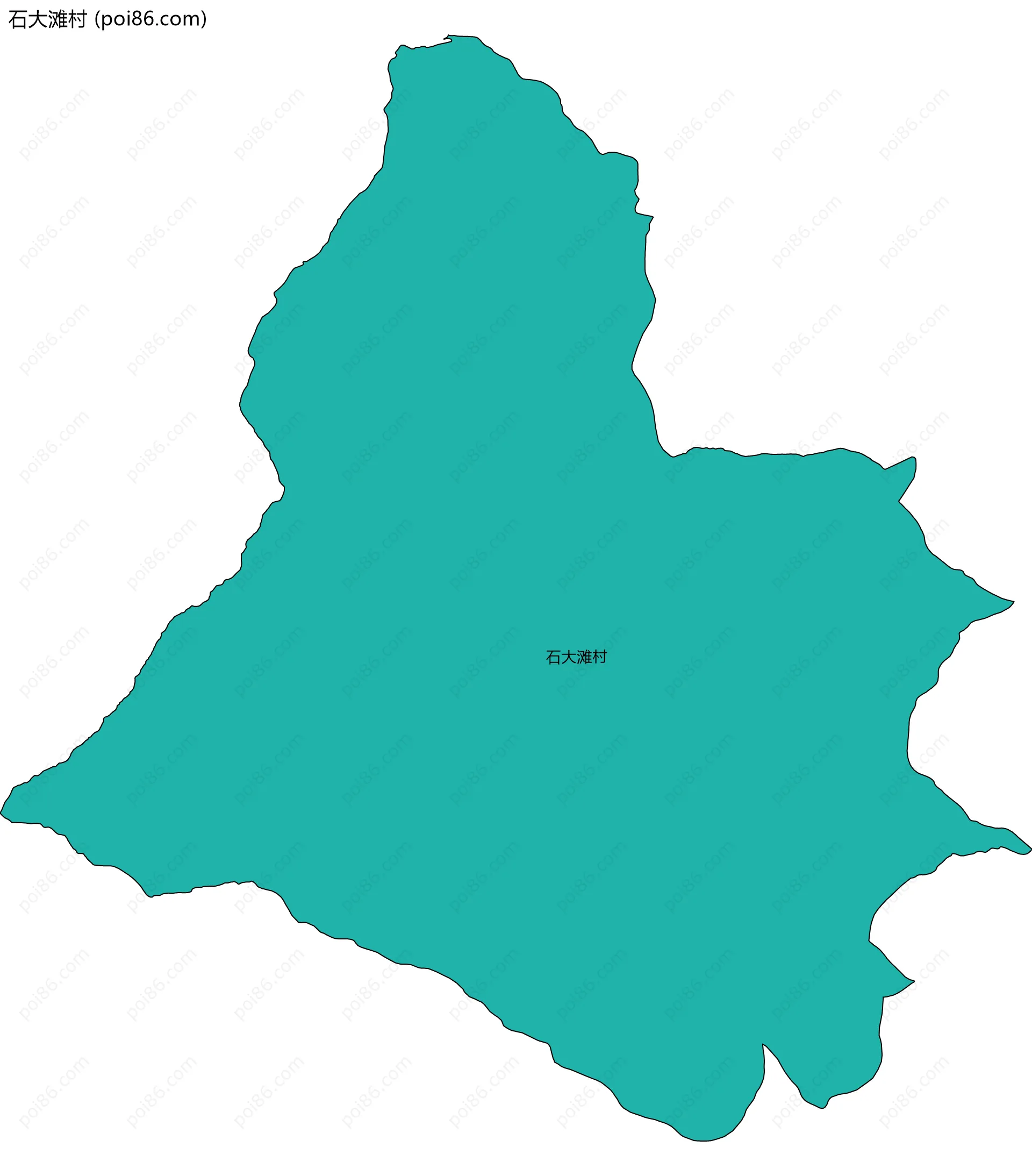 石大滩村边界地图