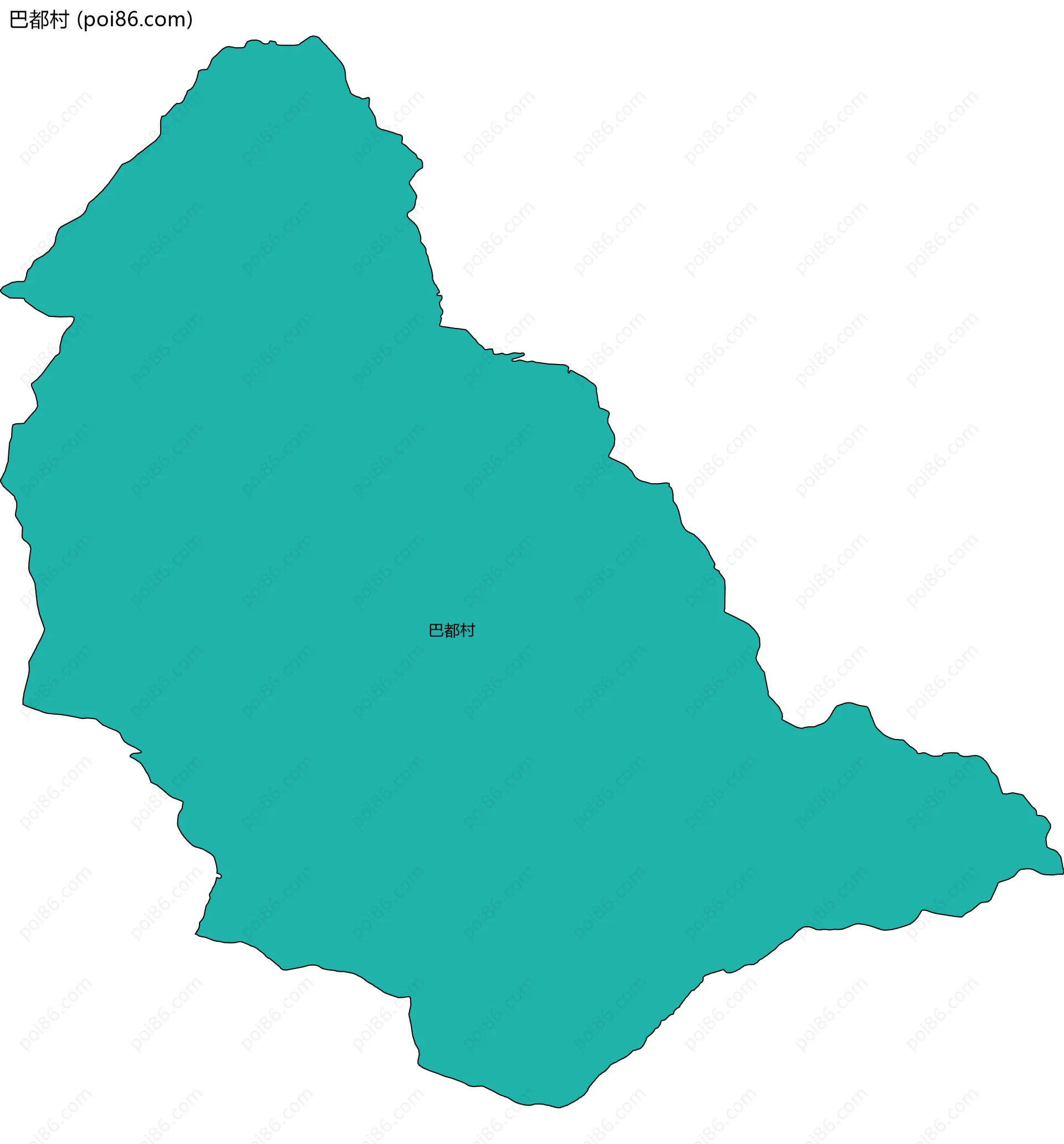 巴都村边界地图