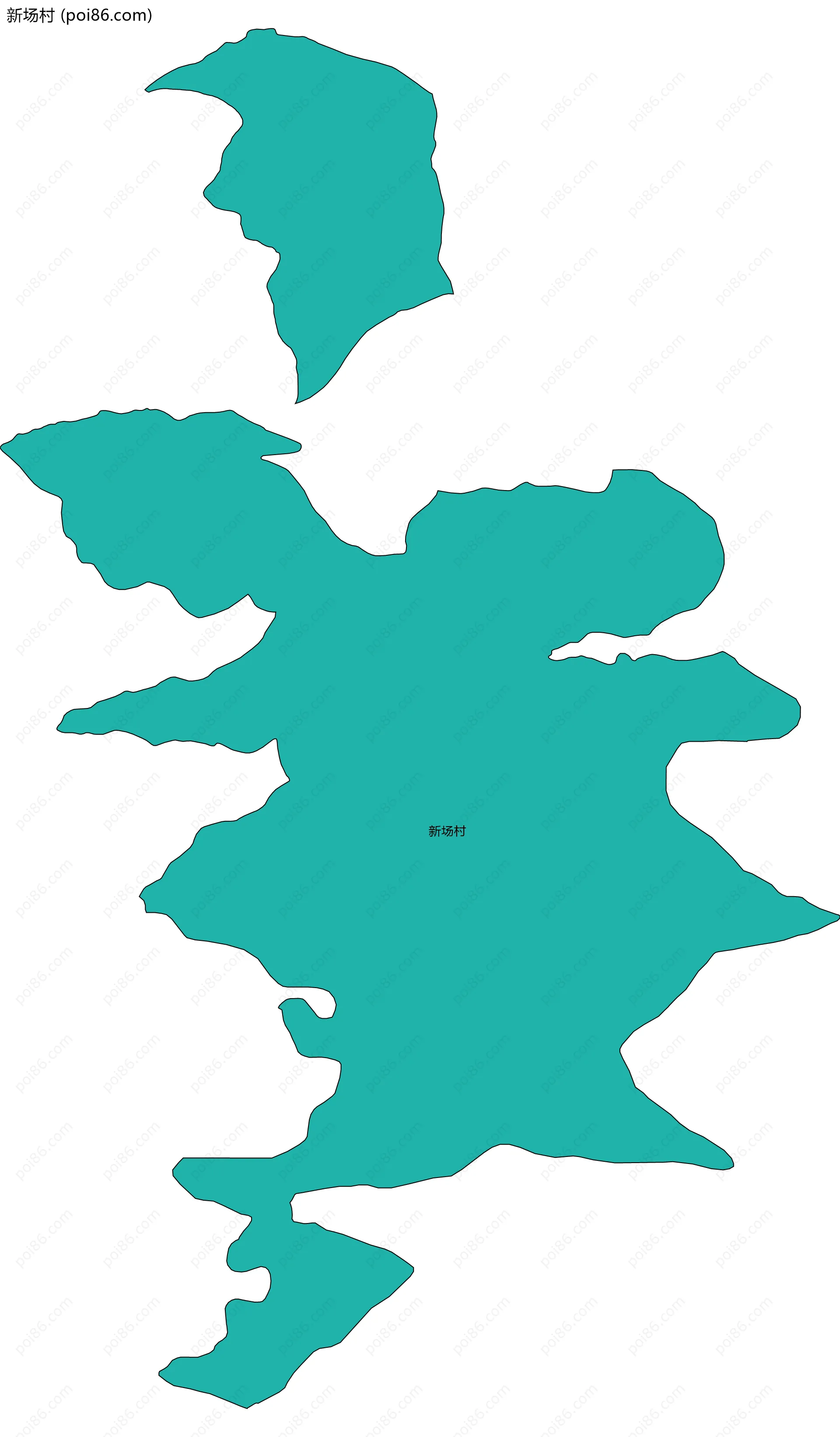 新场村边界地图