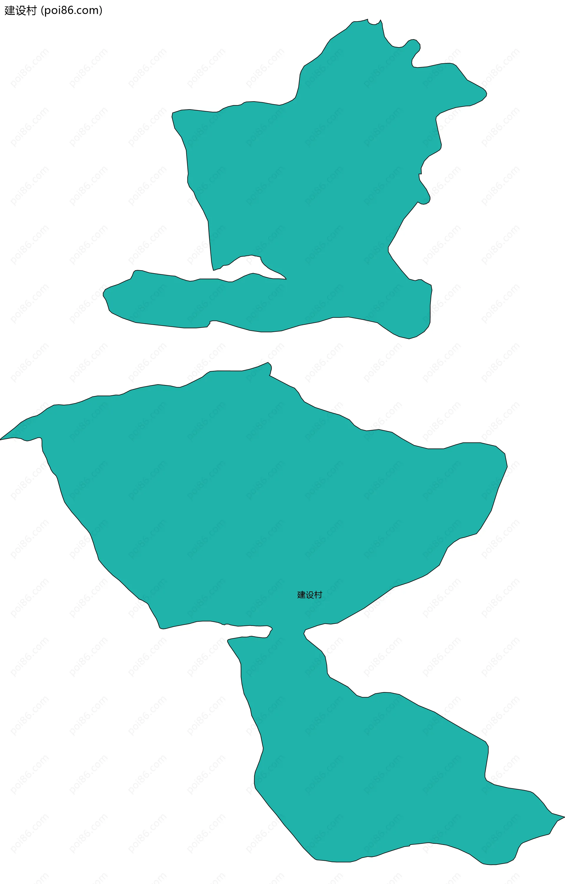 建设村边界地图