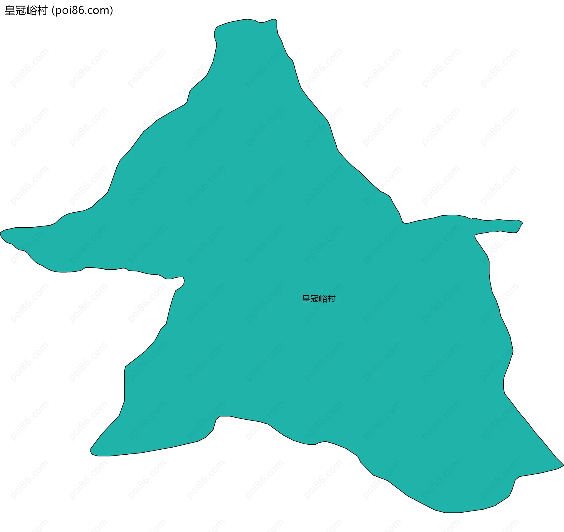 皇冠峪村边界地图