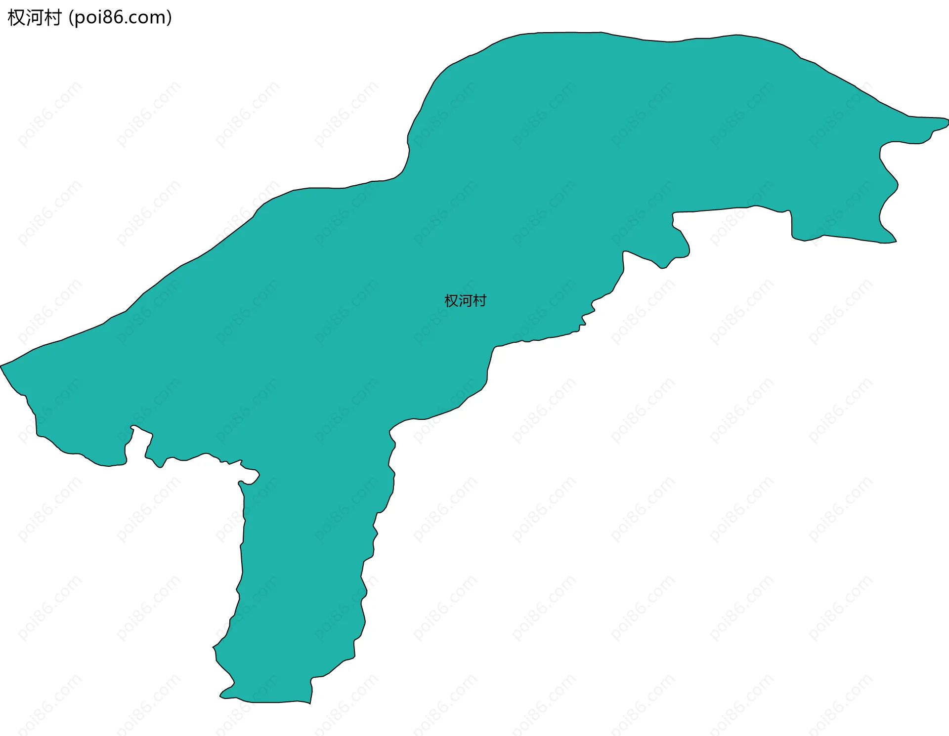 权河村边界地图