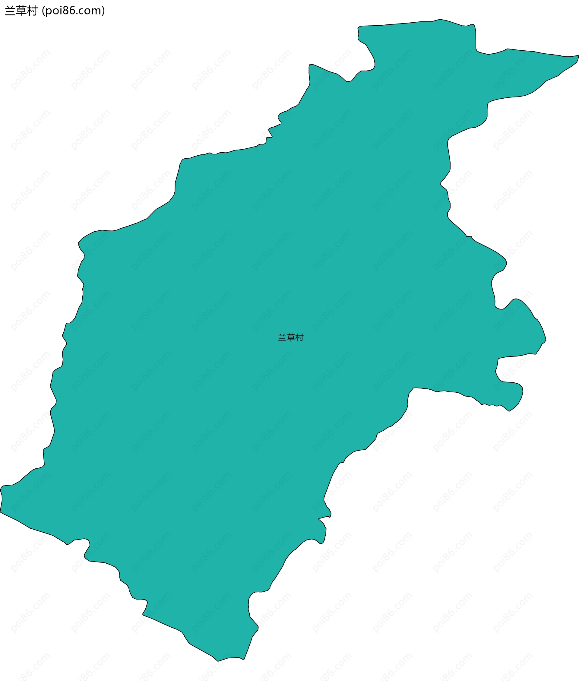 兰草村边界地图