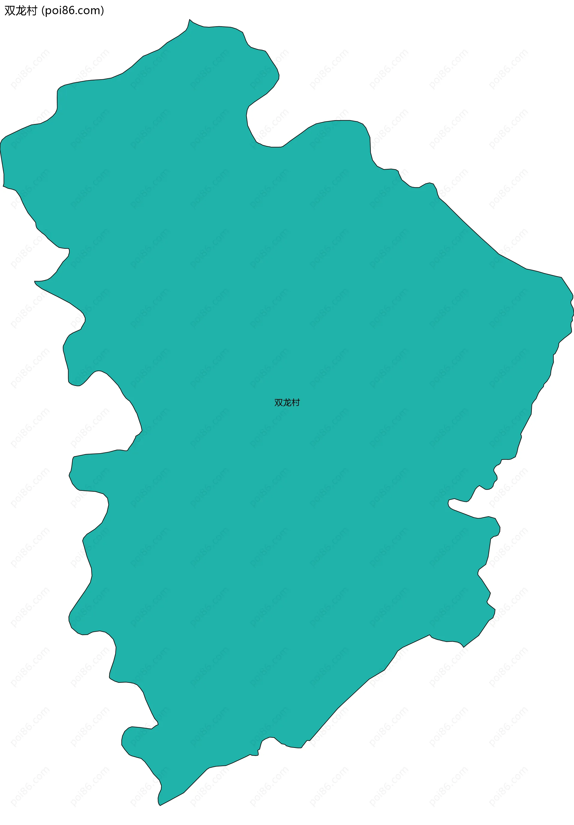 双龙村边界地图
