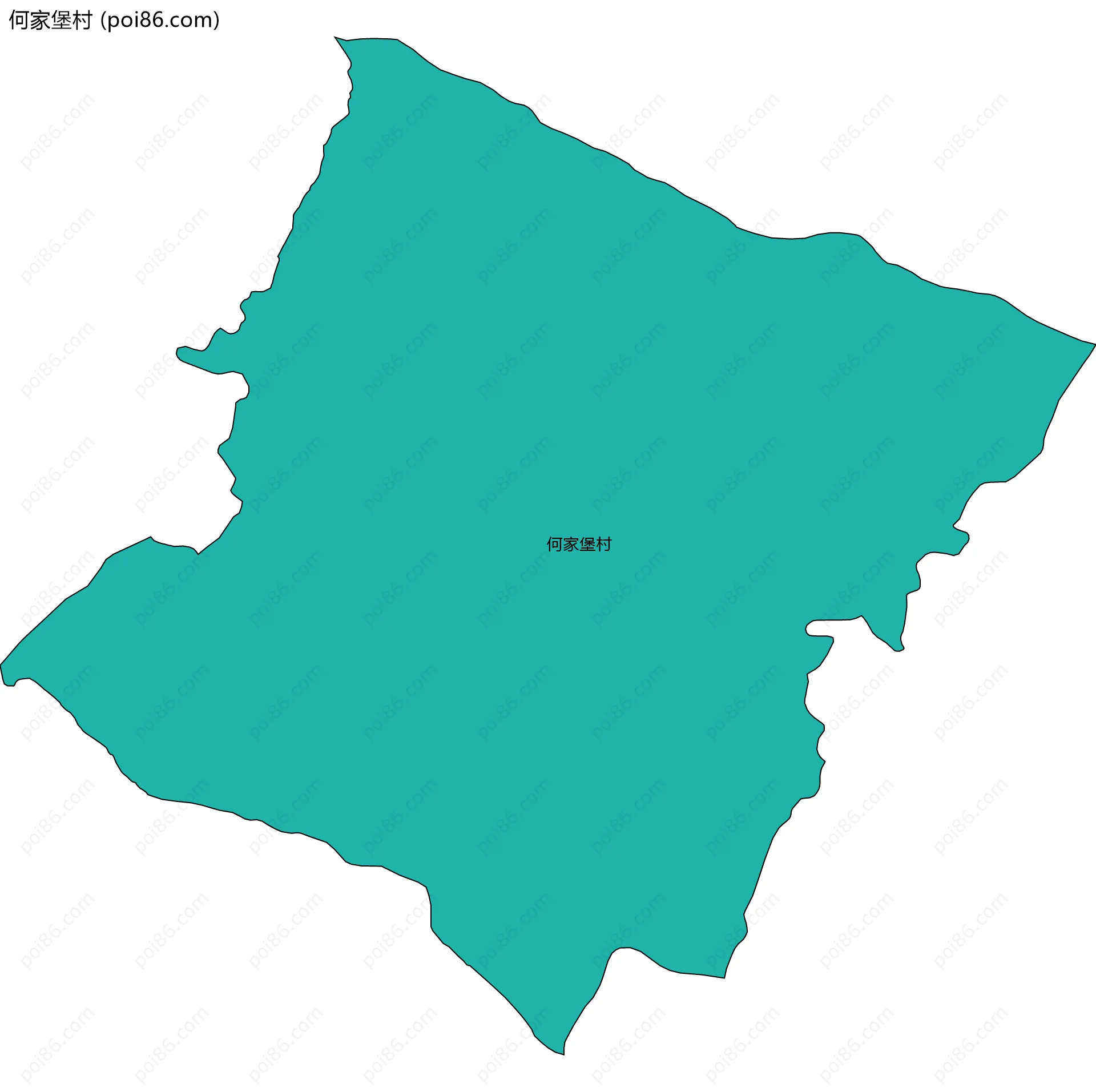 何家堡村边界地图