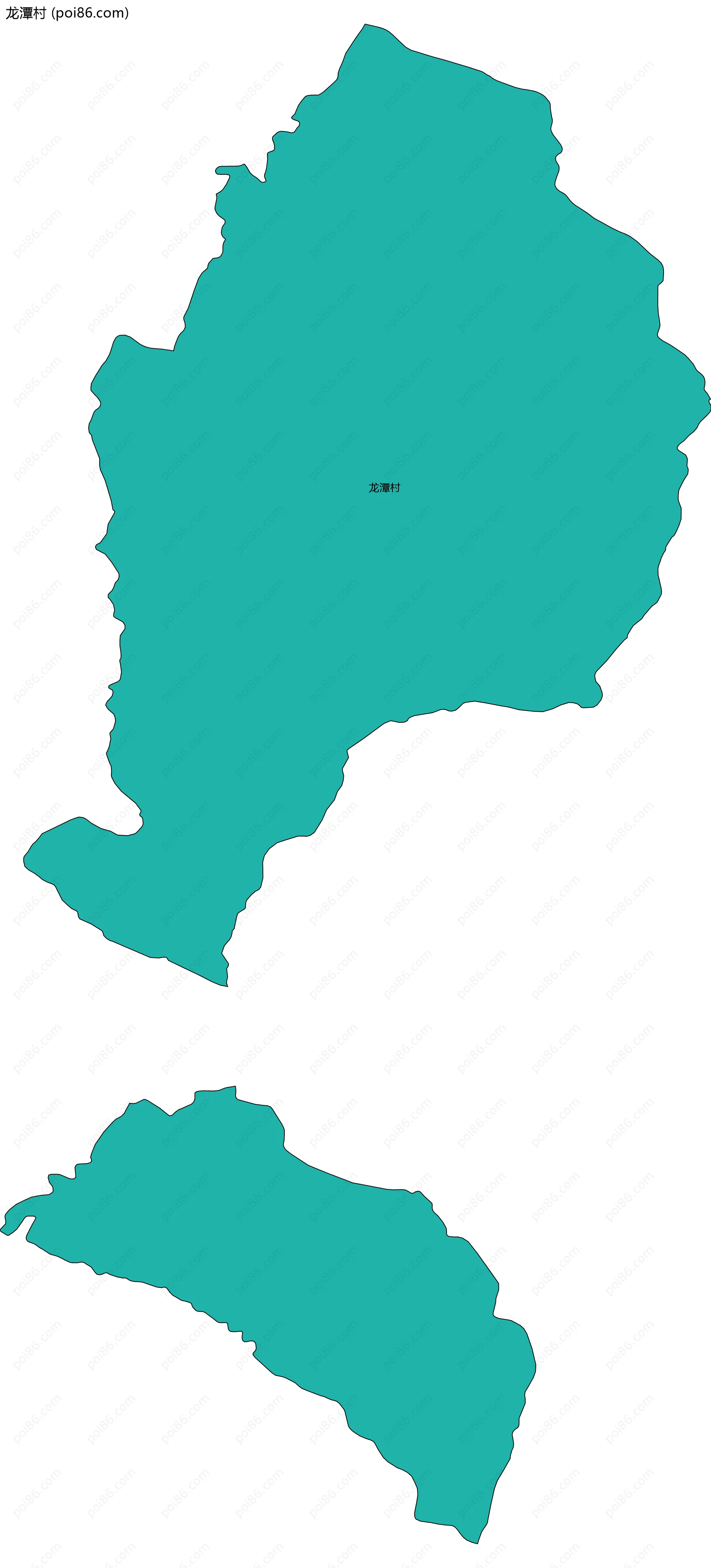 龙潭村边界地图