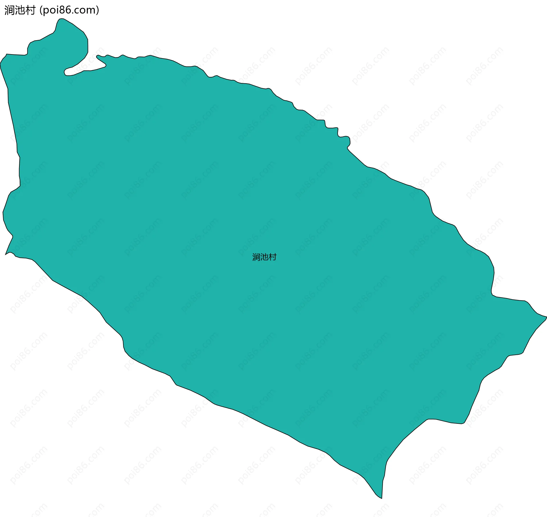 涧池村边界地图