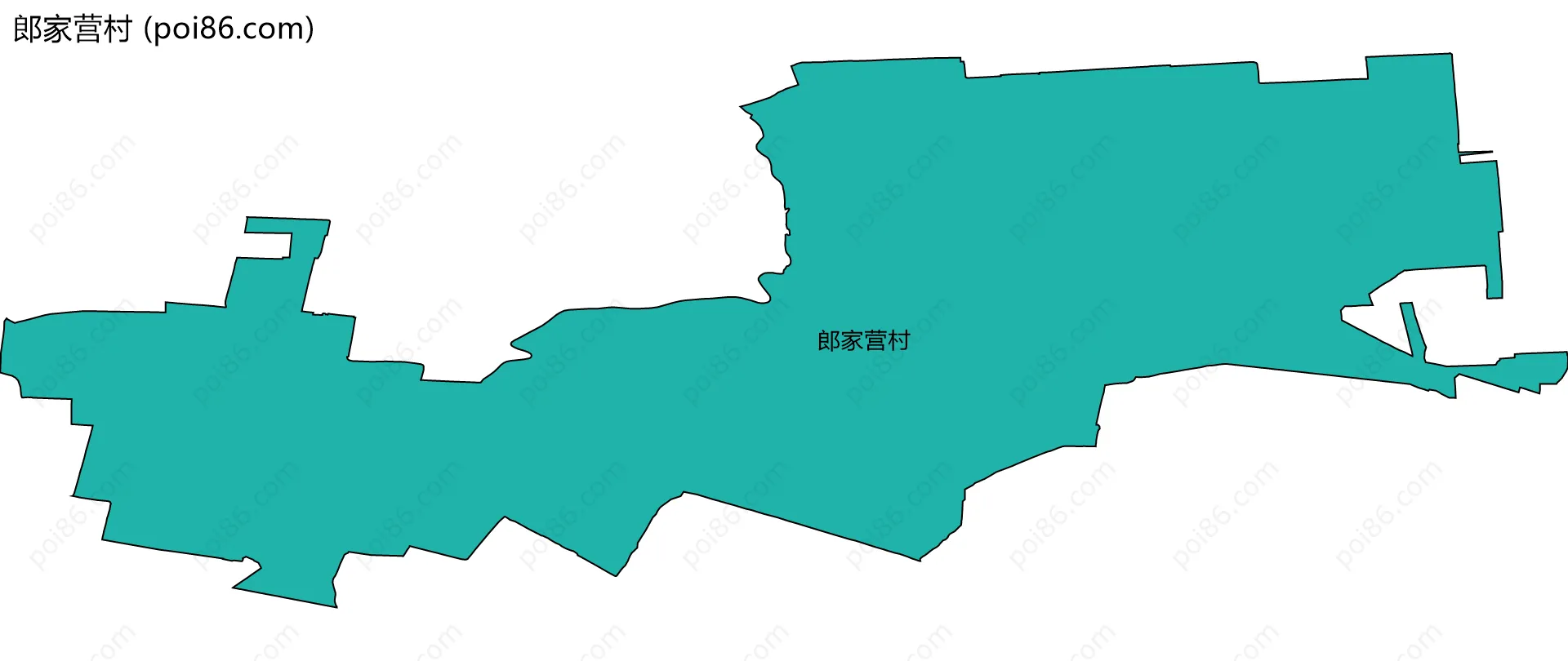 郎家营村边界地图