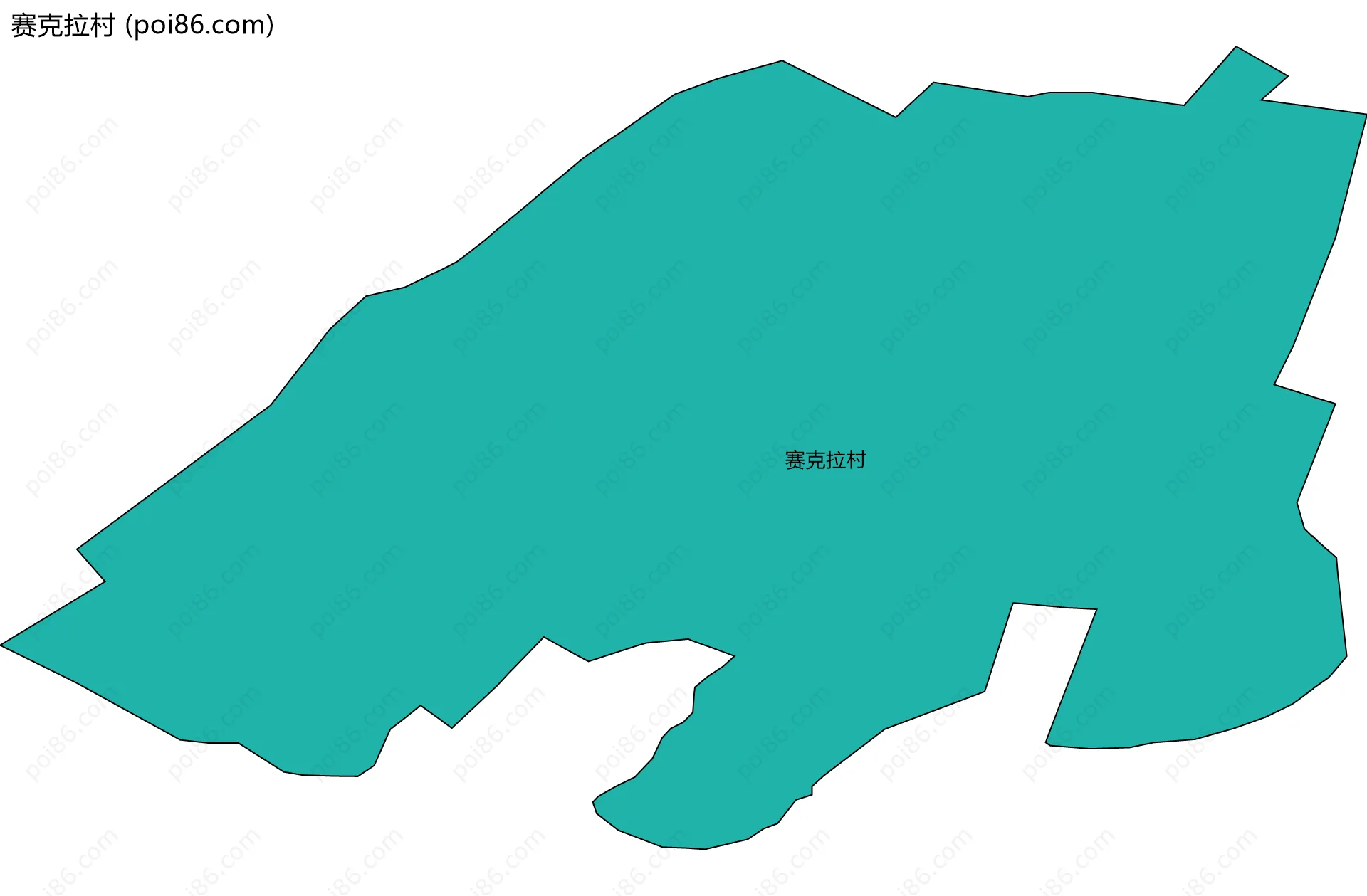 赛克拉村边界地图