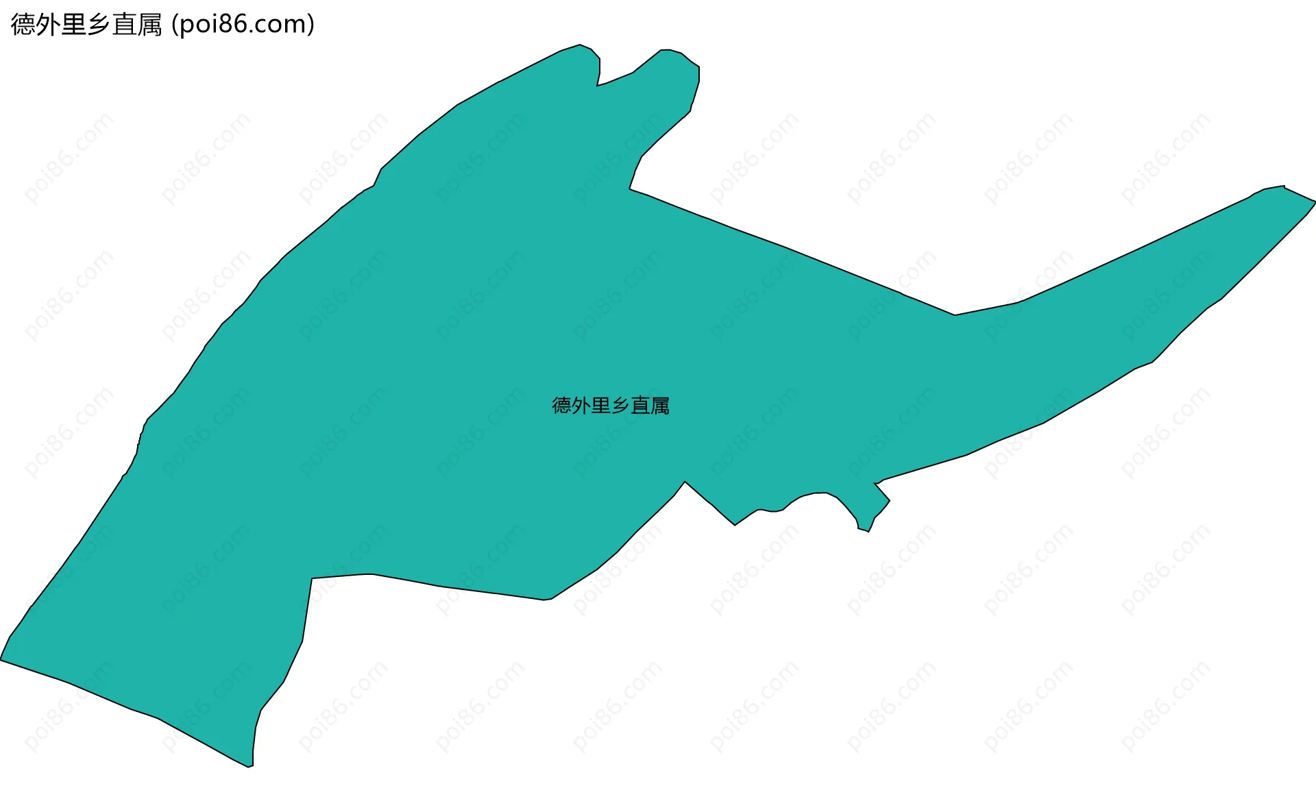 德外里乡直属边界地图