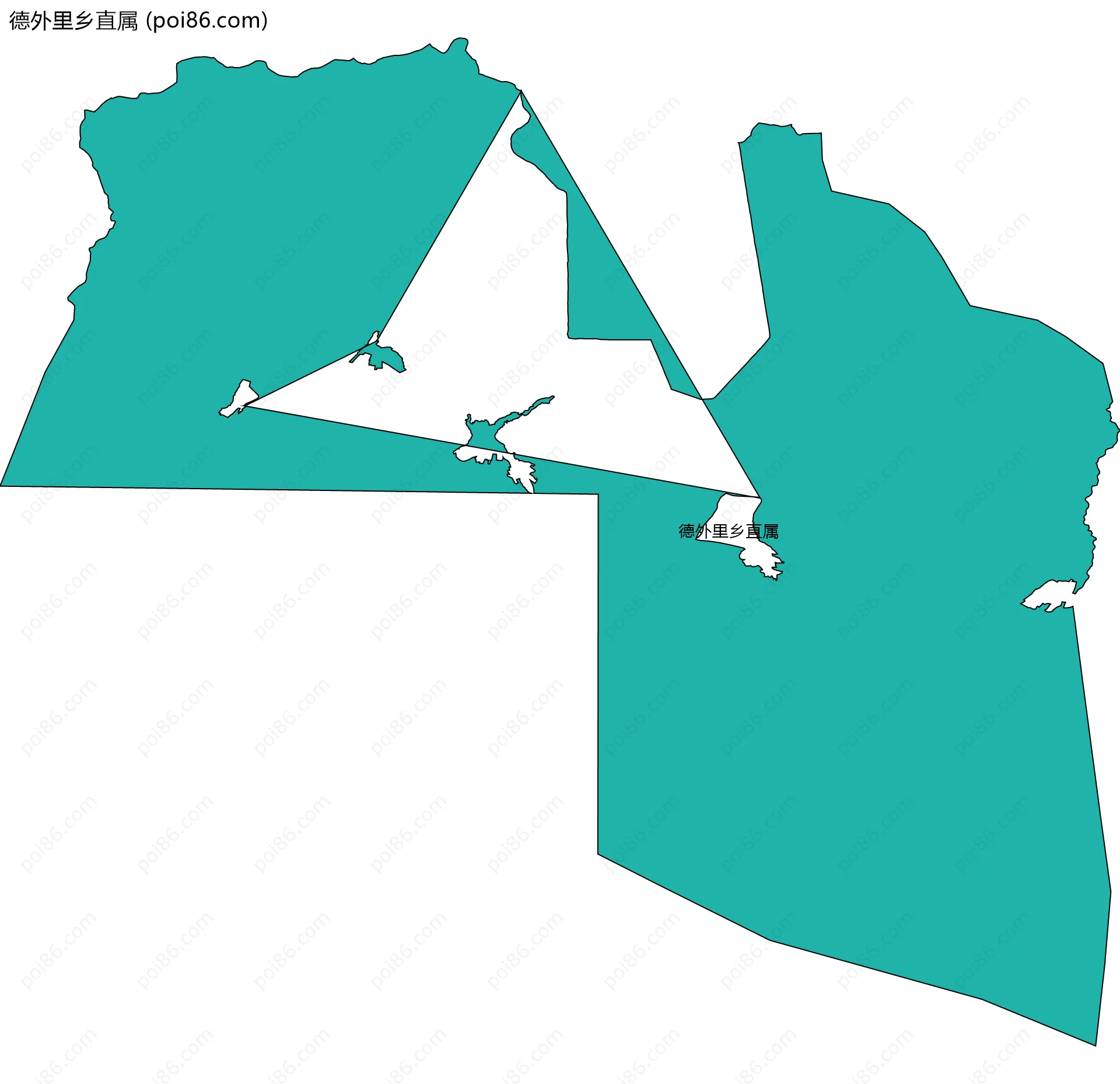 德外里乡直属边界地图