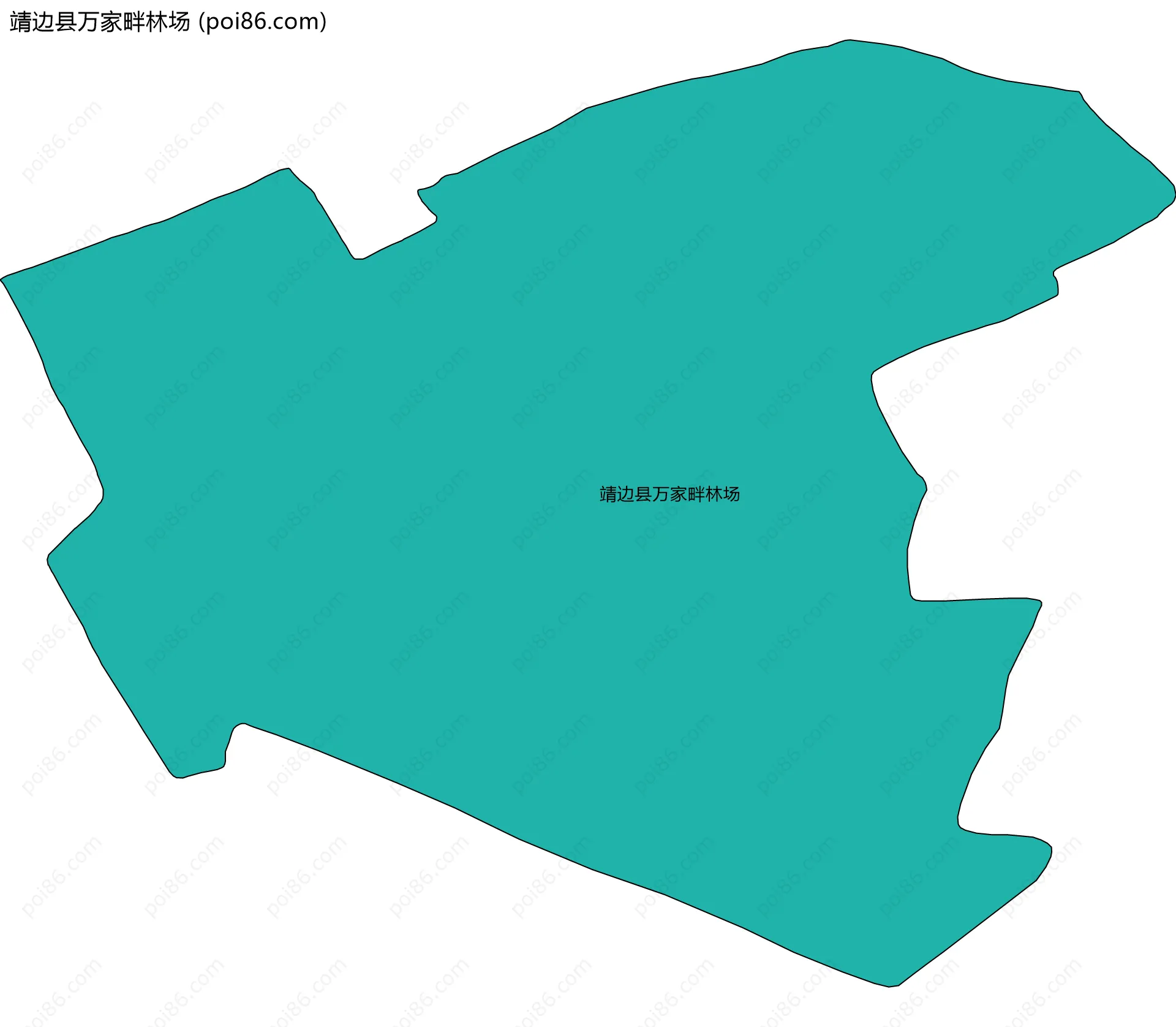 靖边县万家畔林场边界地图