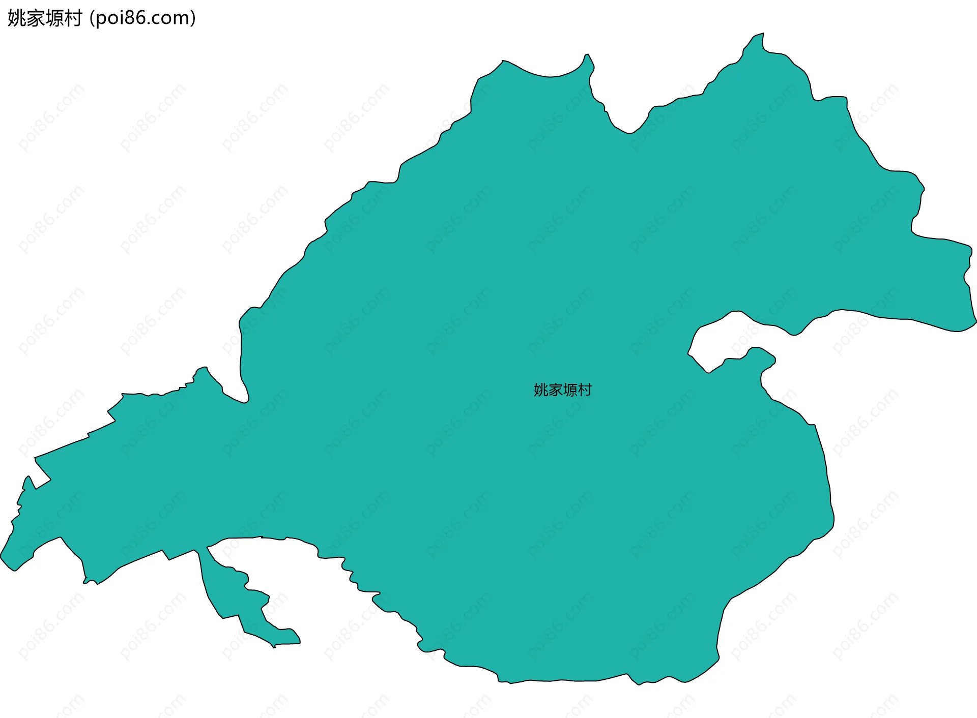 姚家塬村边界地图