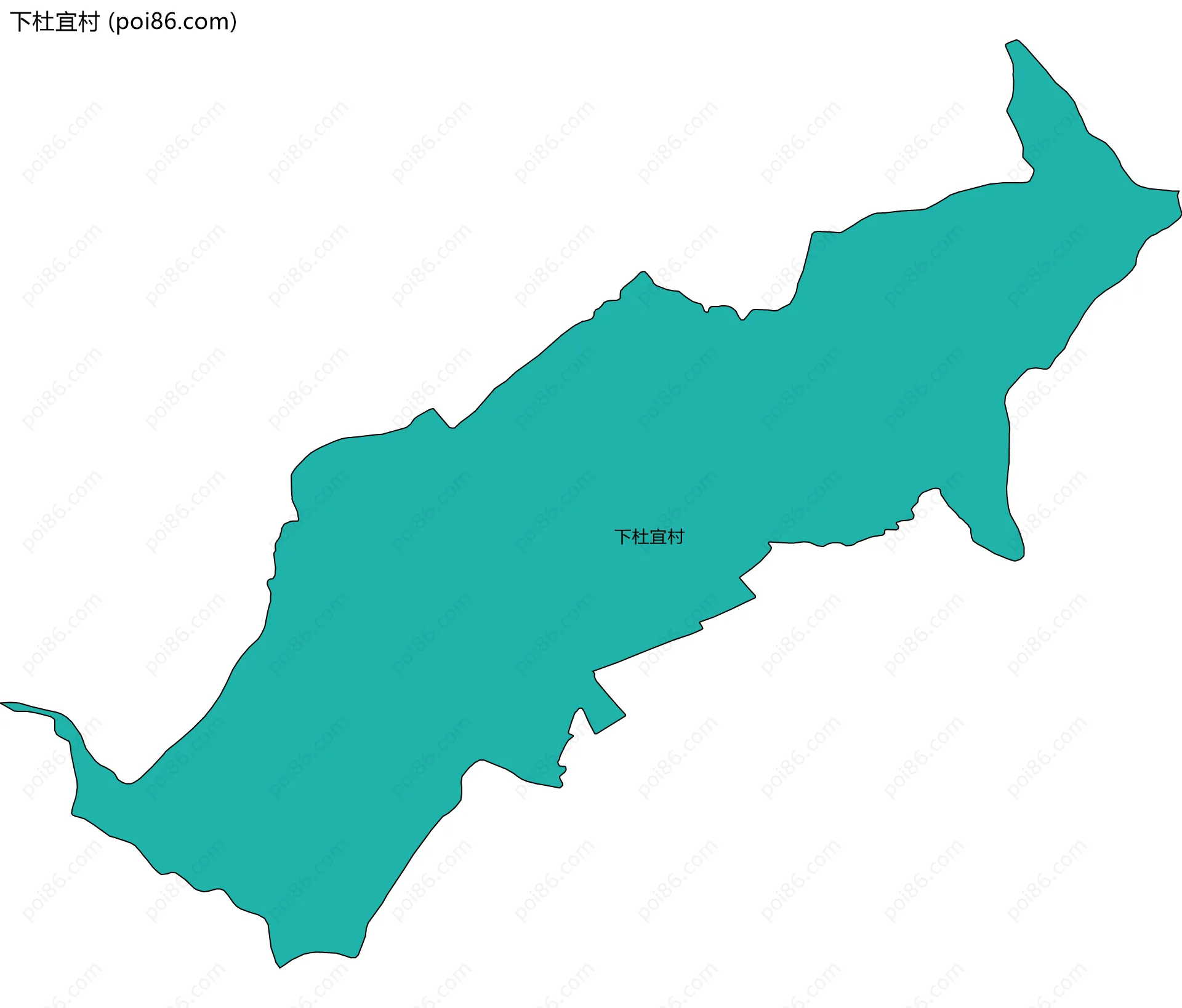 下杜宜村边界地图