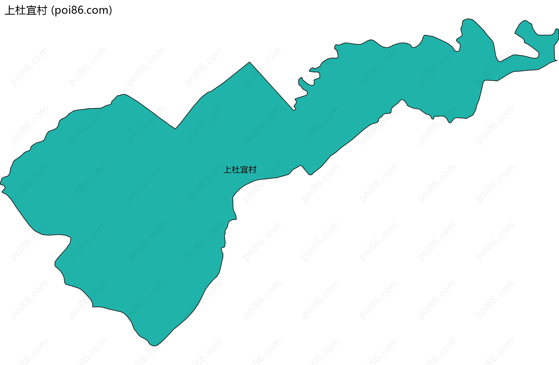 上杜宜村边界地图
