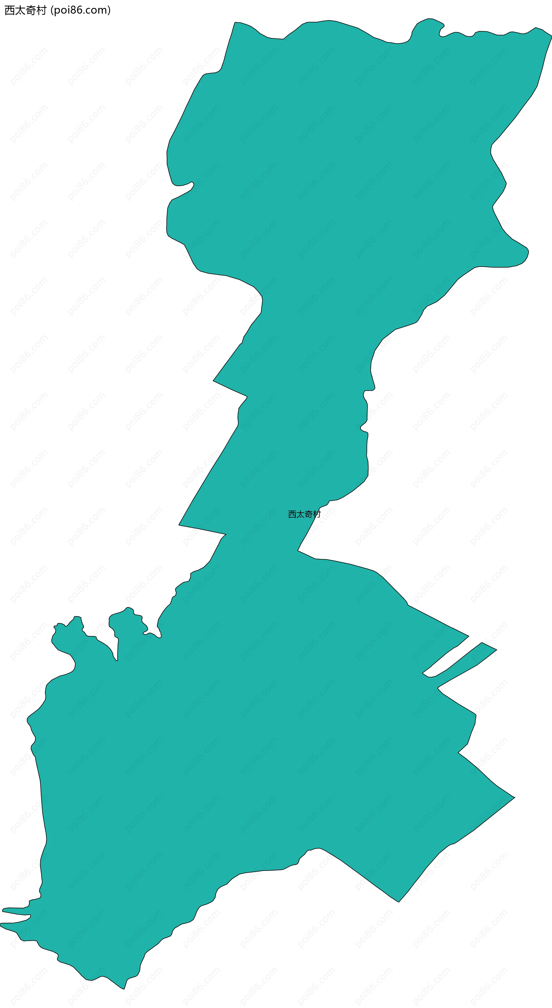 西太奇村边界地图