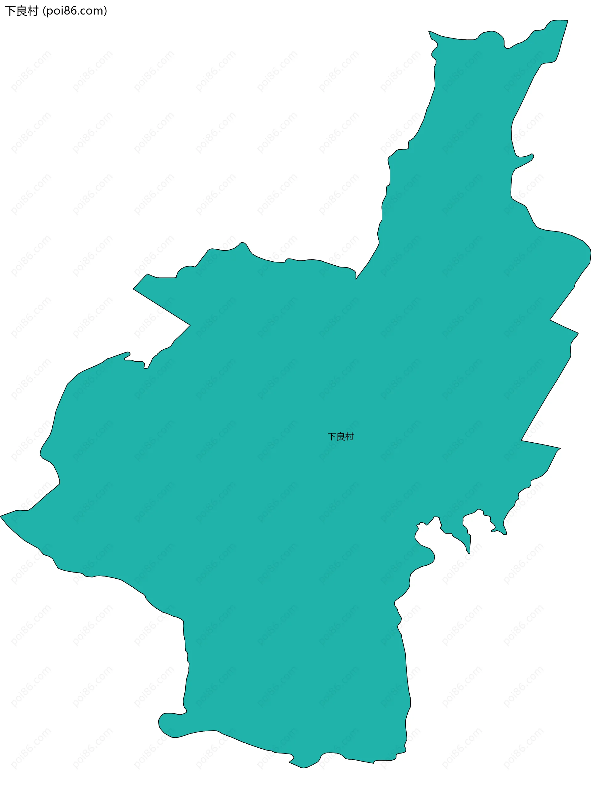 下良村边界地图