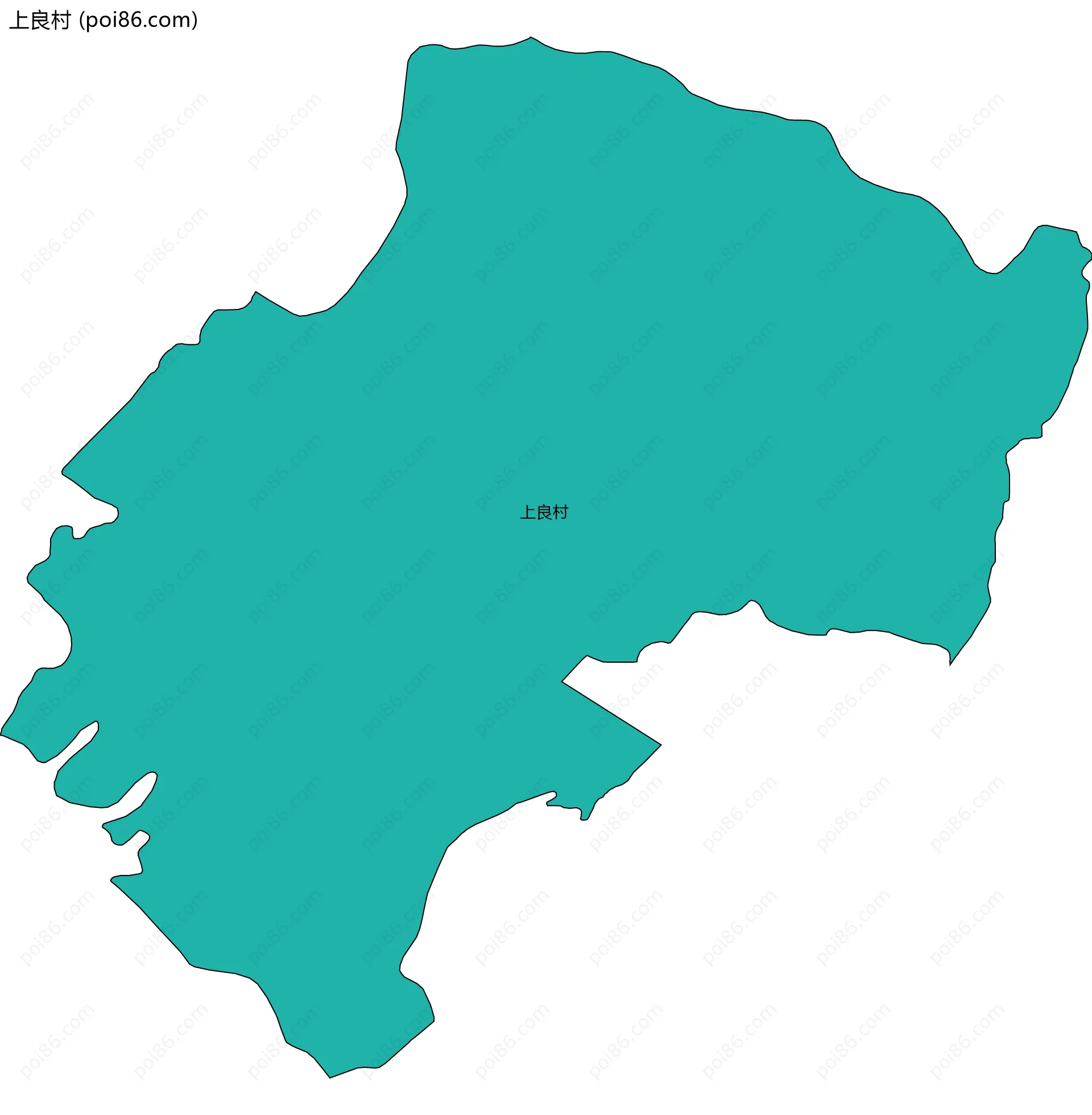 上良村边界地图