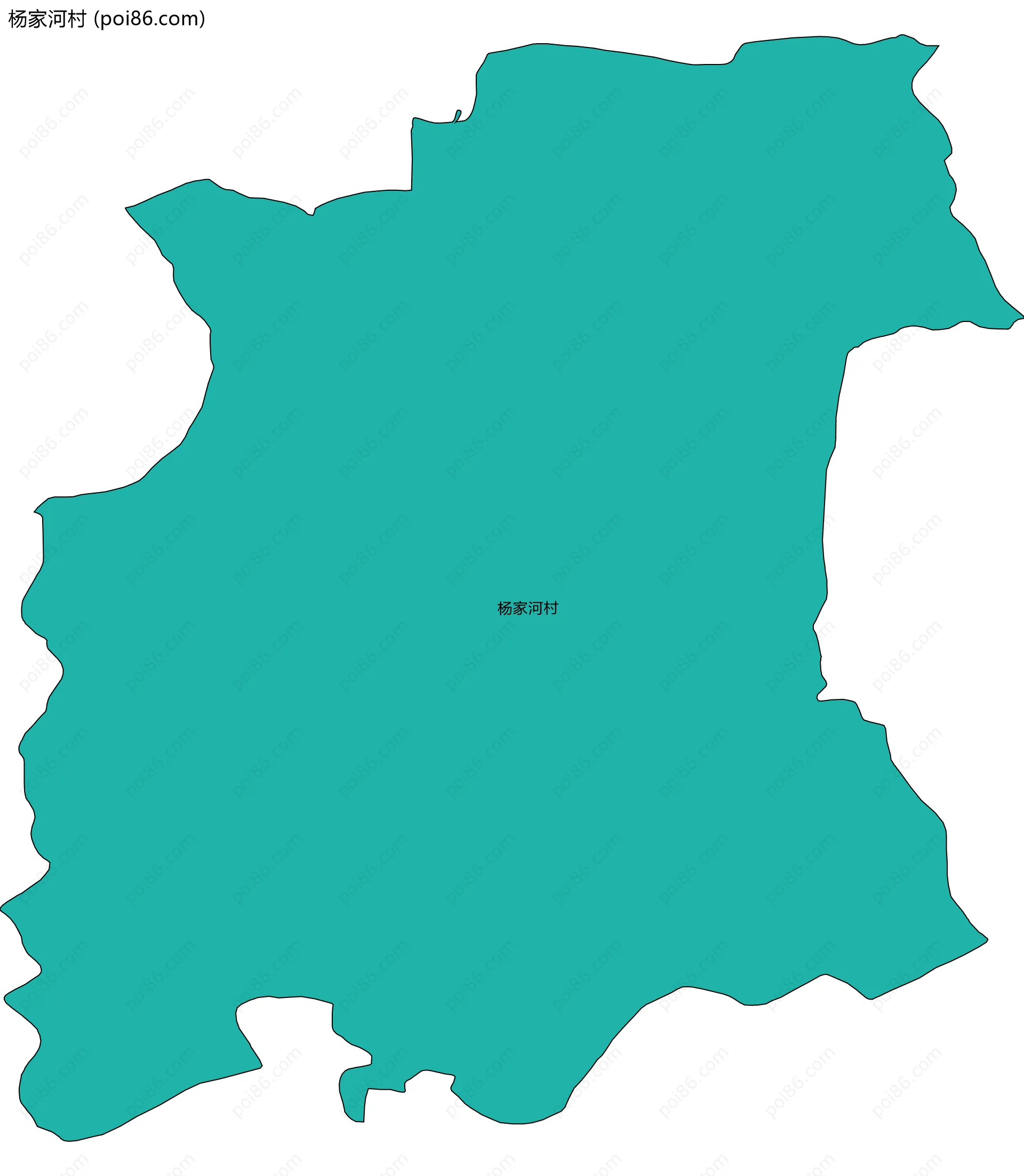 杨家河村边界地图