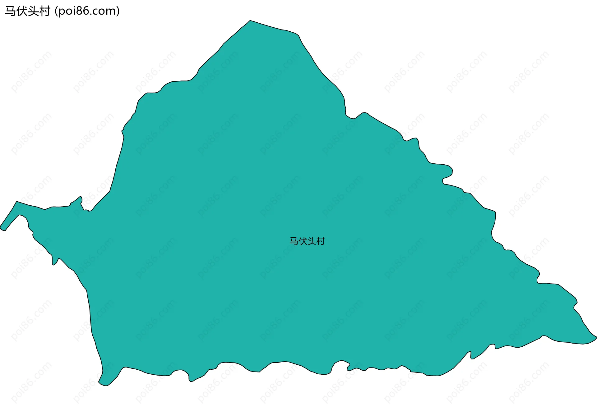 马伏头村边界地图