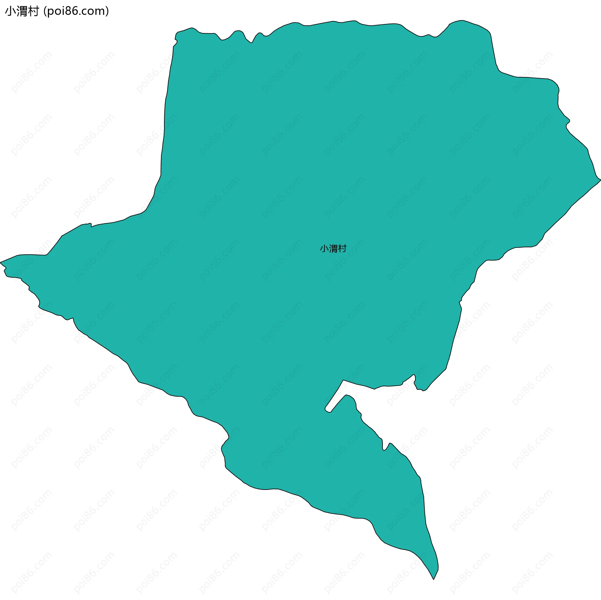 小渭村边界地图