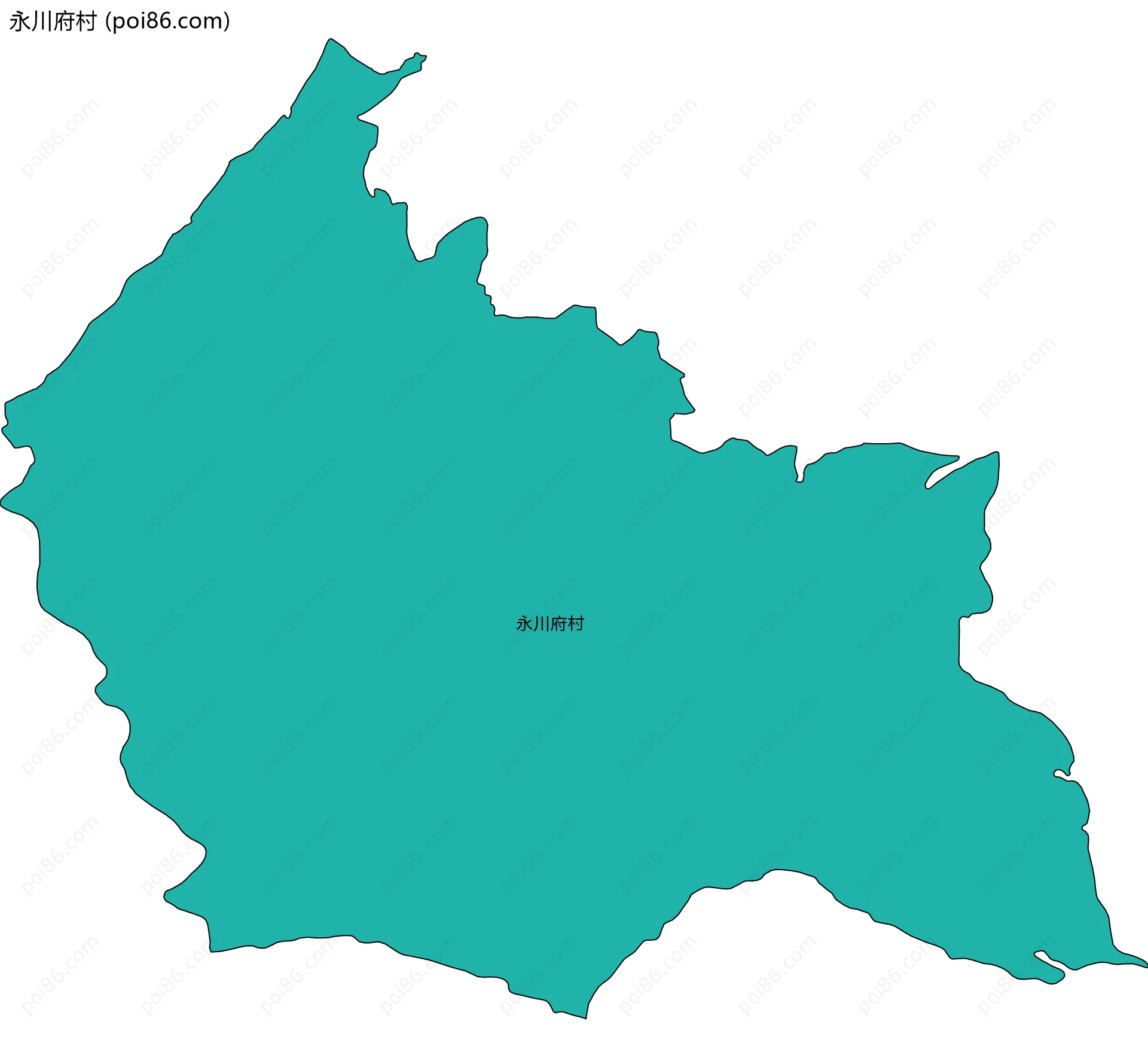 永川府村边界地图