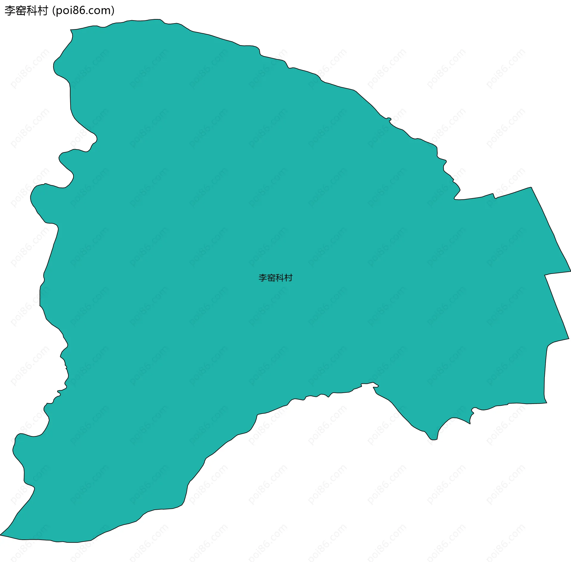 李窑科村边界地图