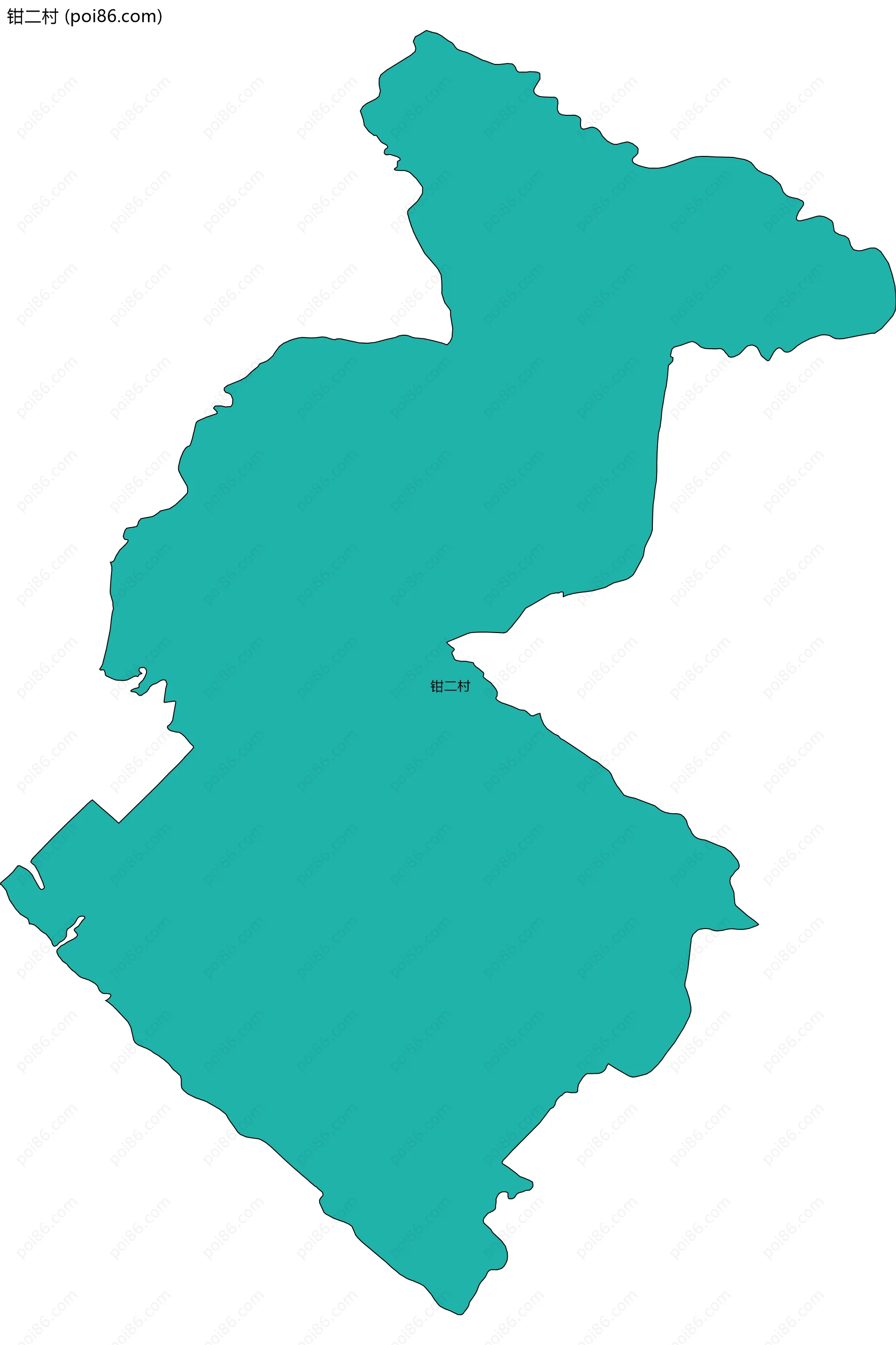 钳二村边界地图