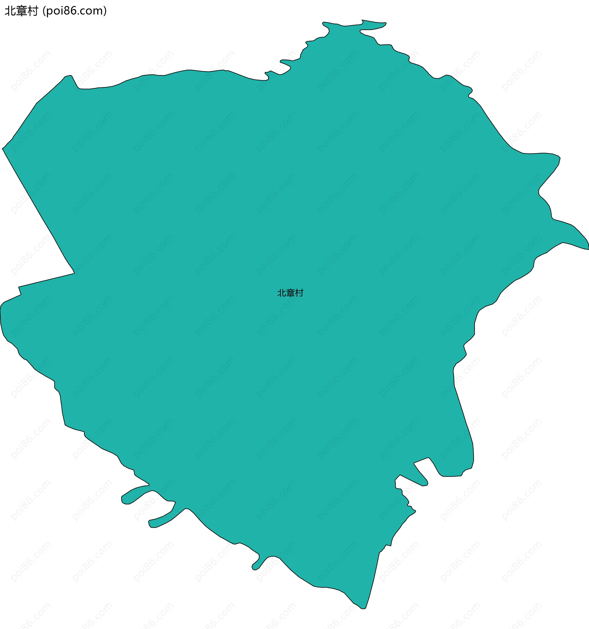 北章村边界地图