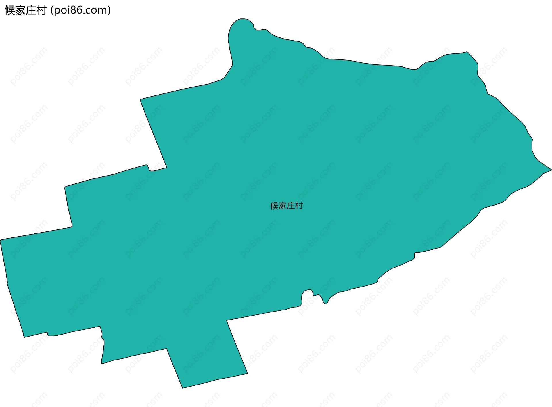 候家庄村边界地图