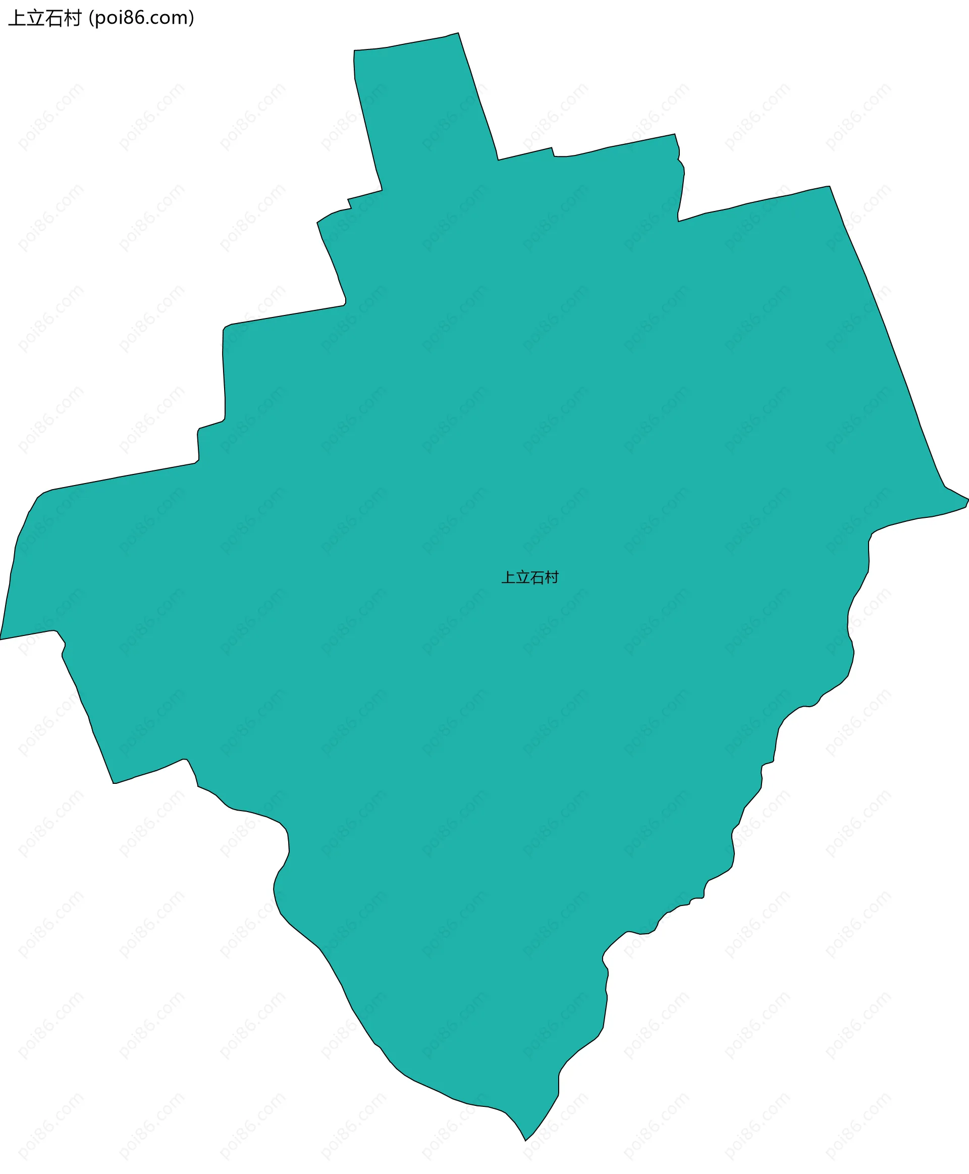 上立石村边界地图
