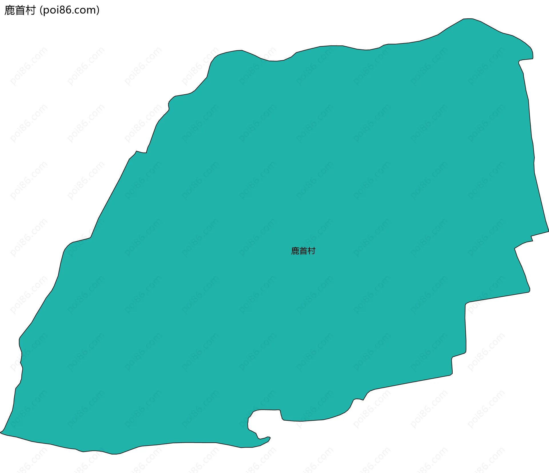 鹿首村边界地图