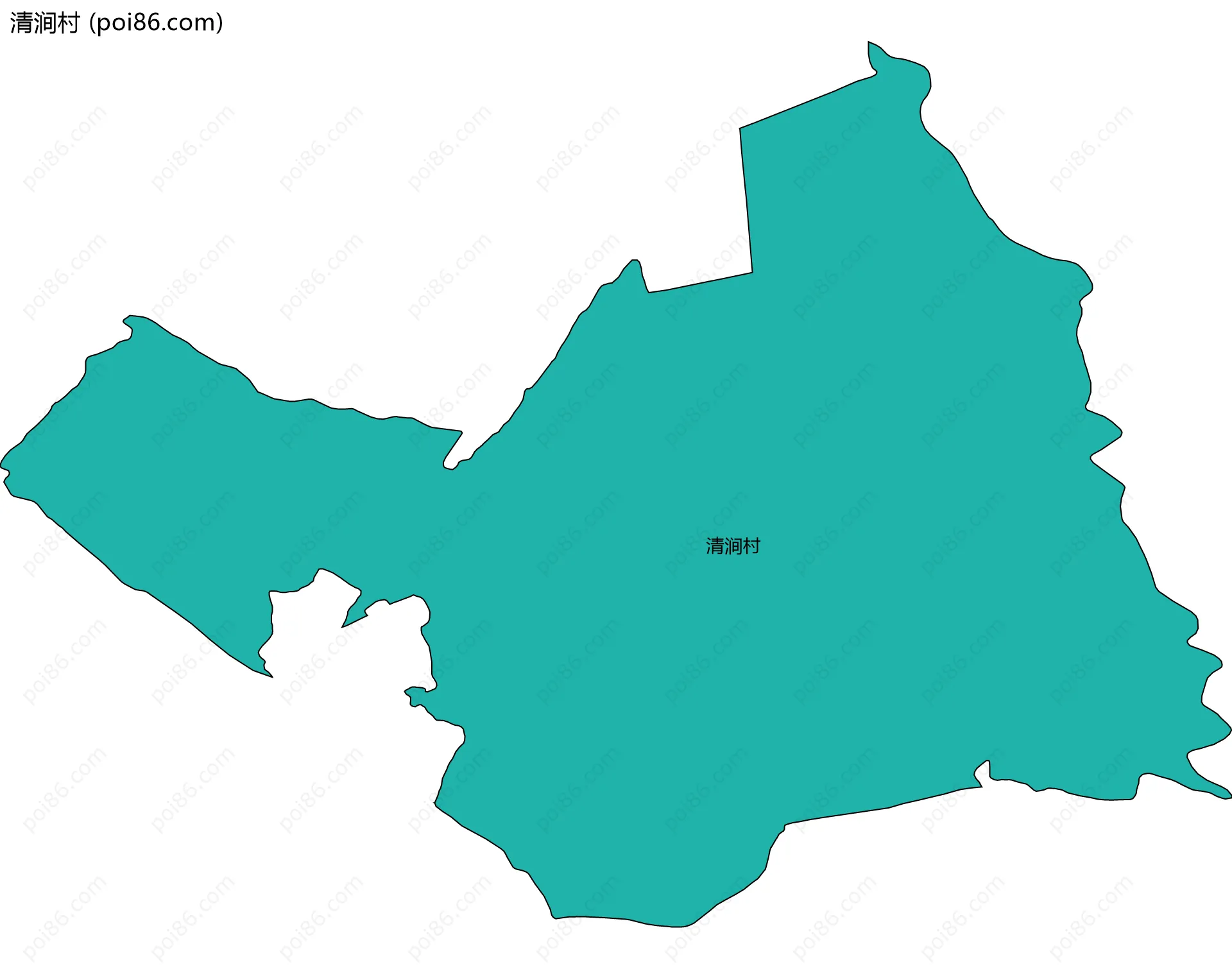 清涧村边界地图