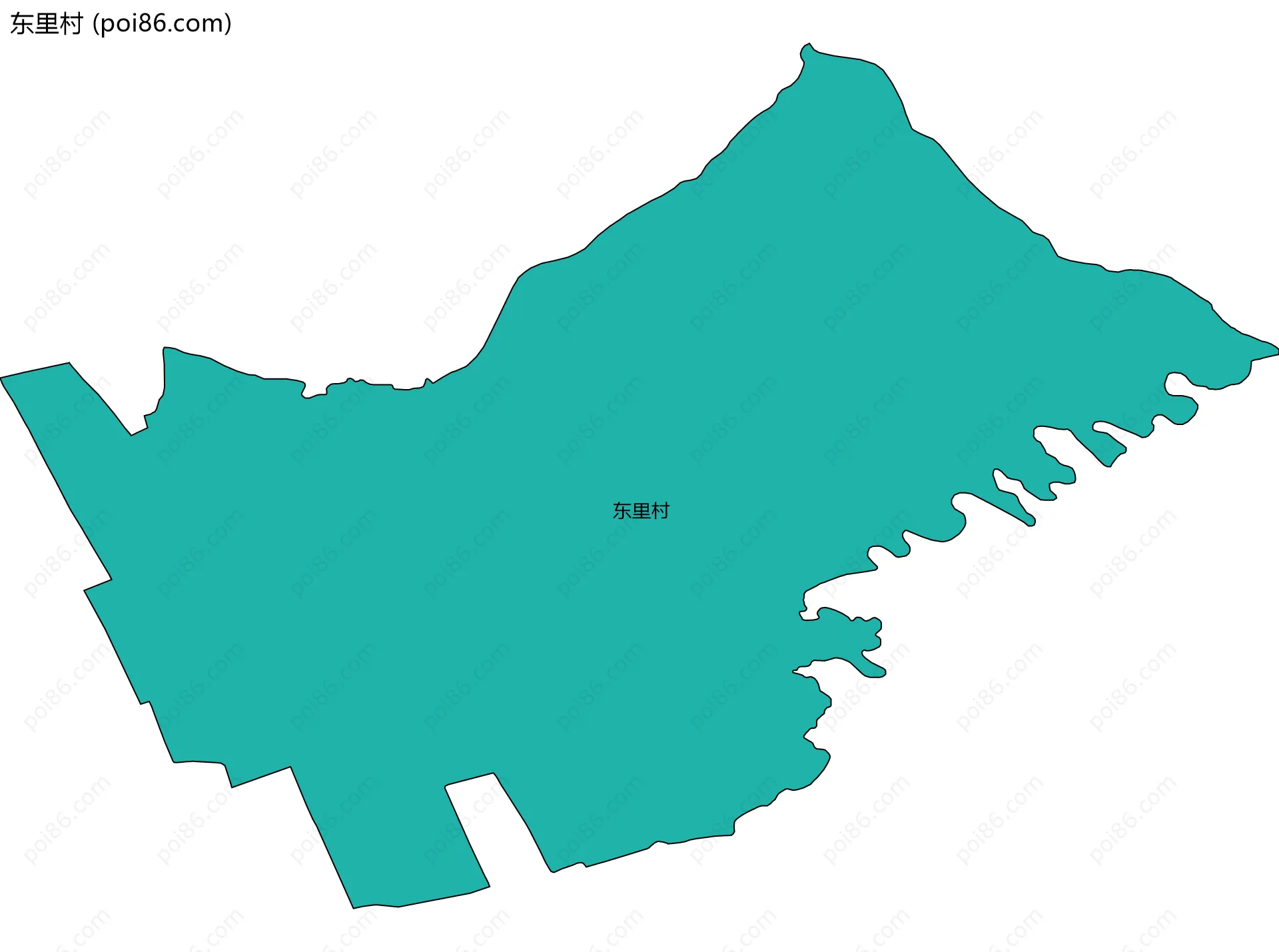 东里村边界地图