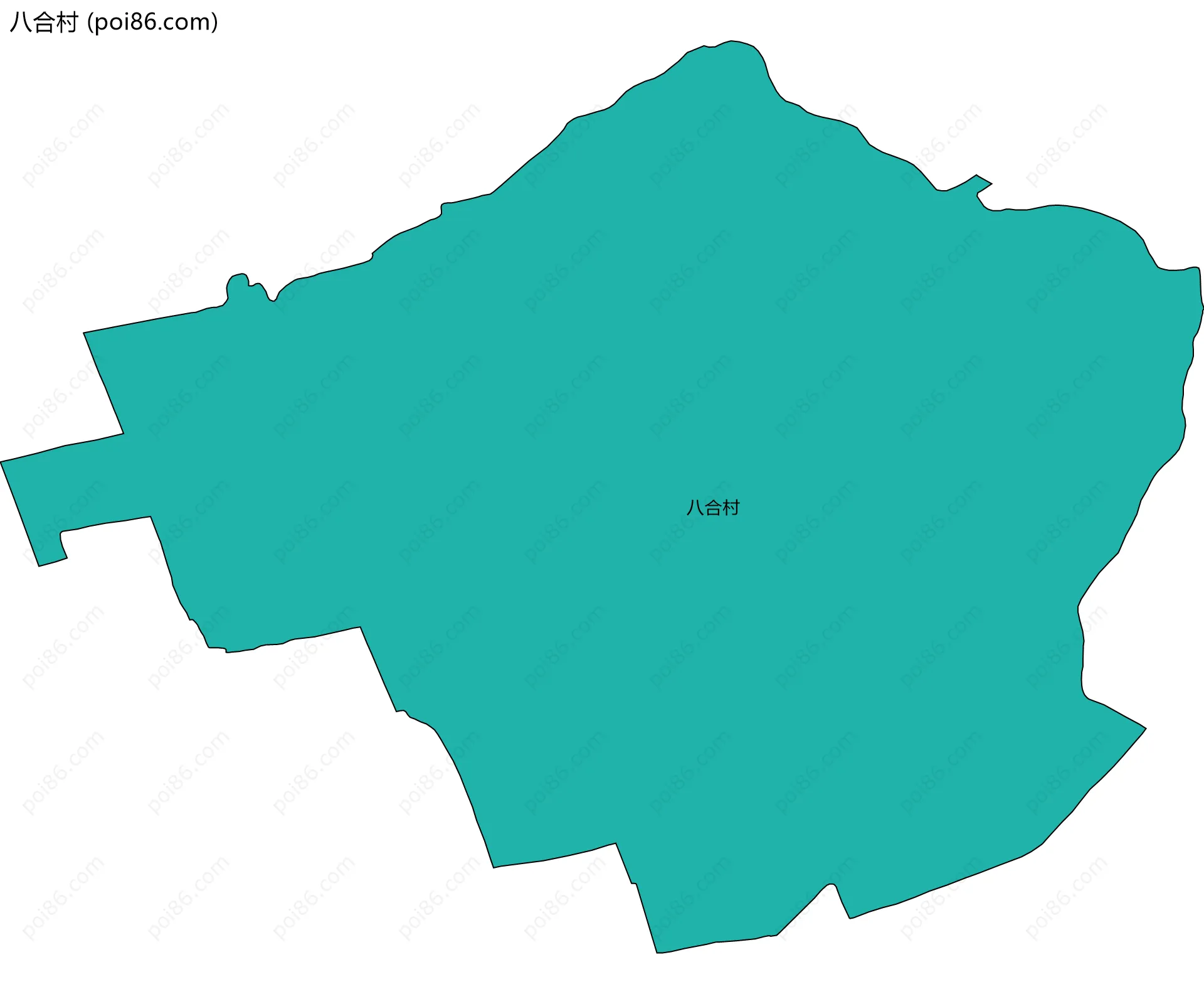 八合村边界地图