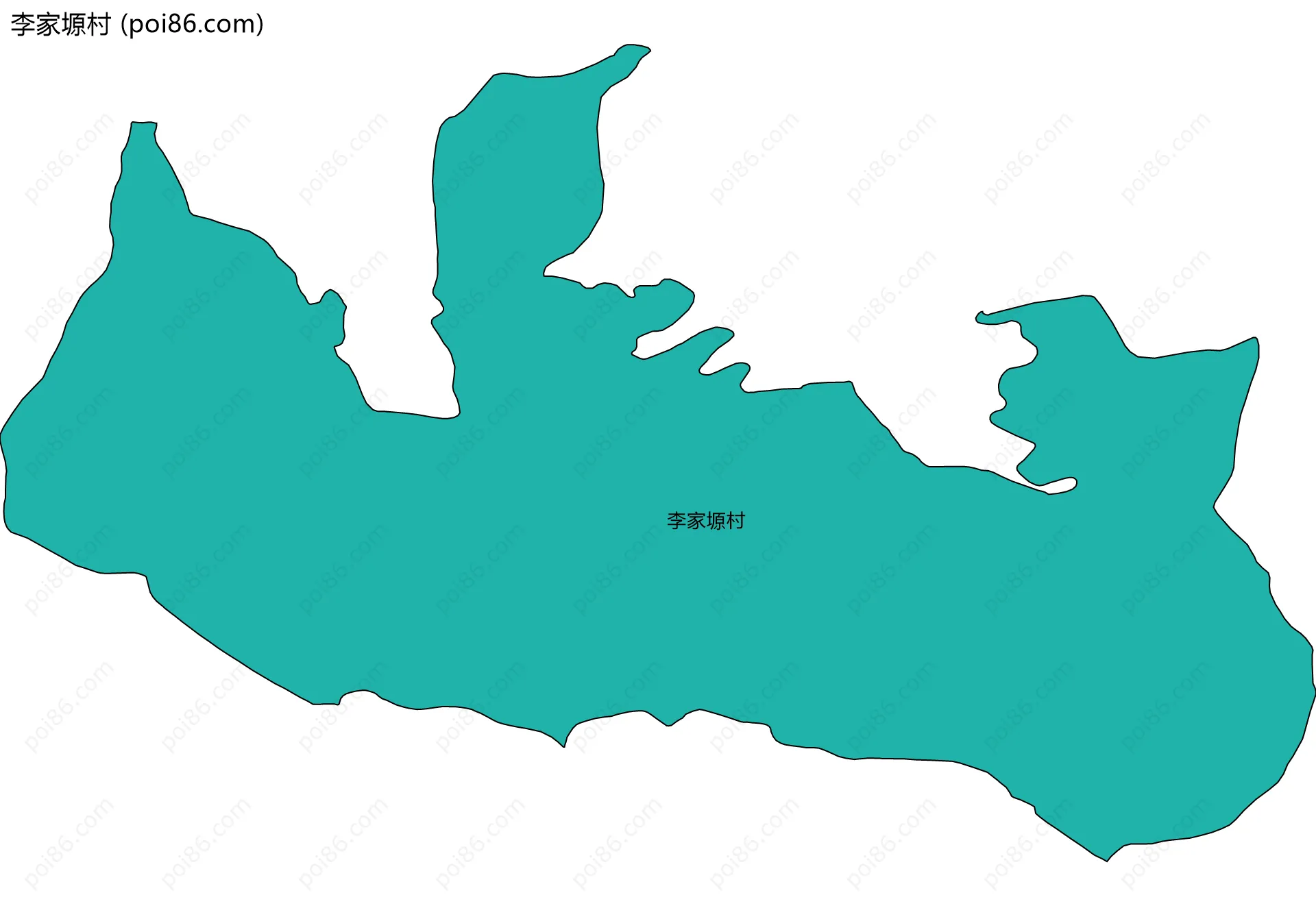 李家塬村边界地图