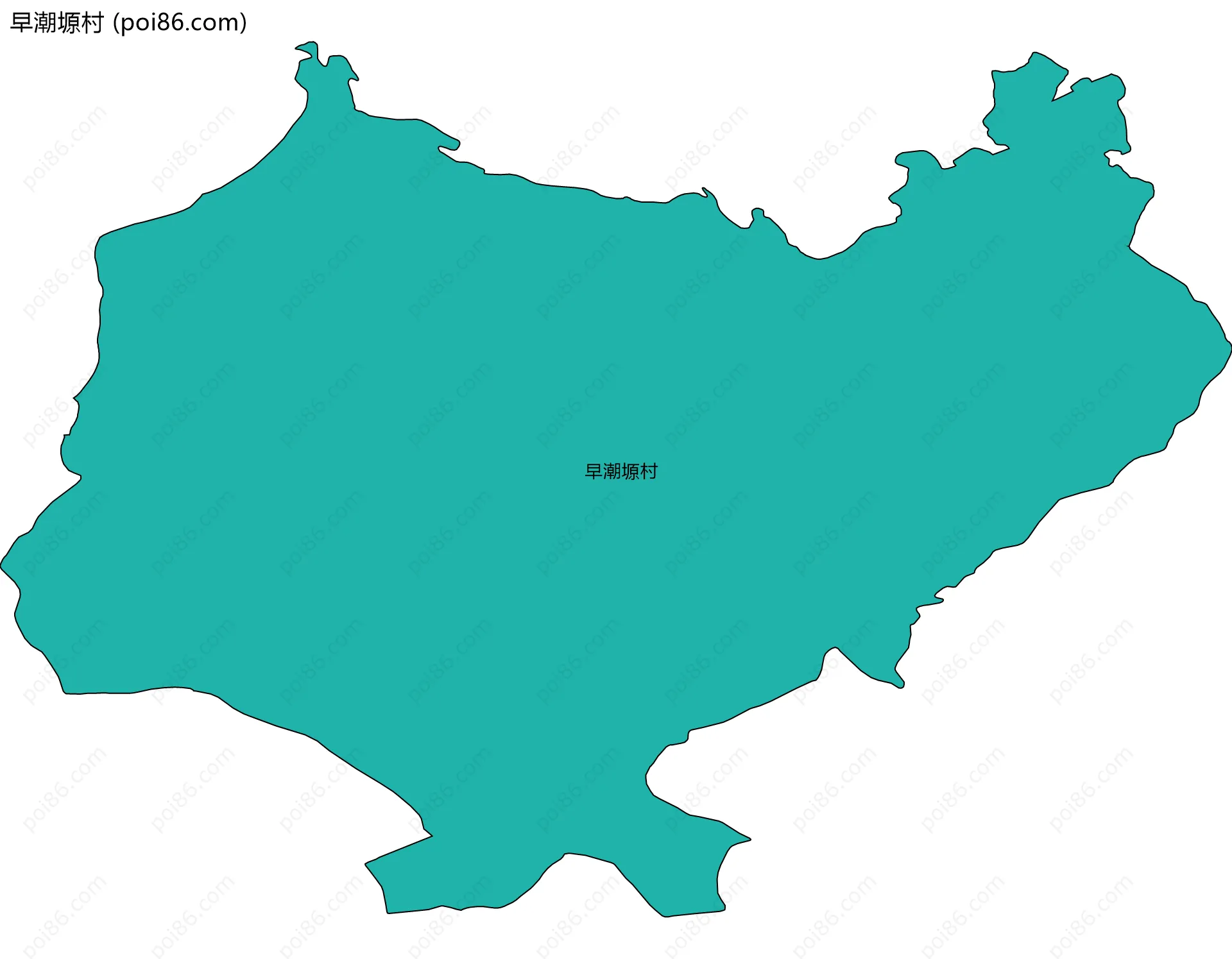 早潮塬村边界地图