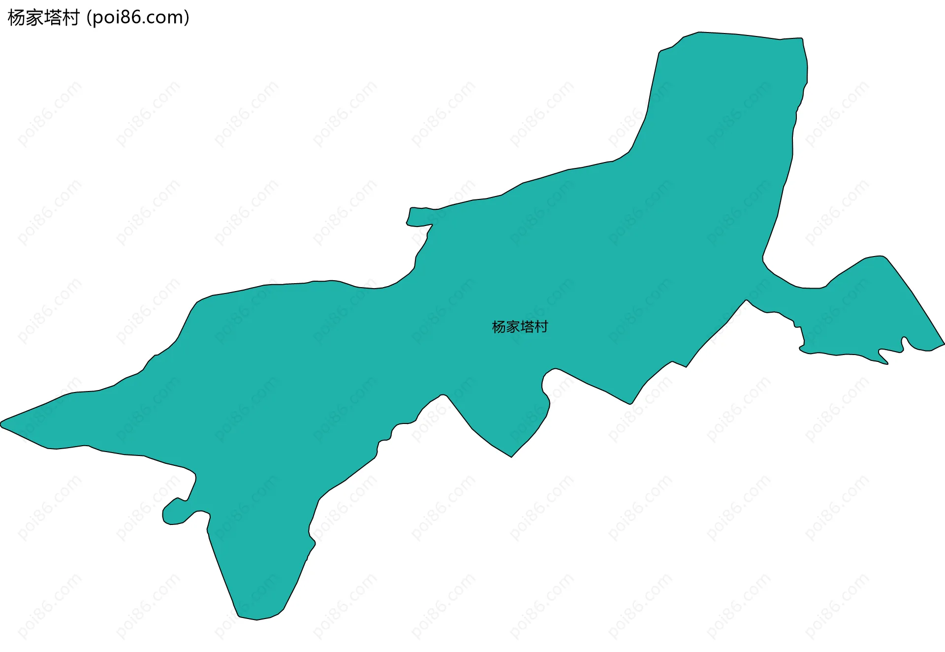 杨家塔村边界地图