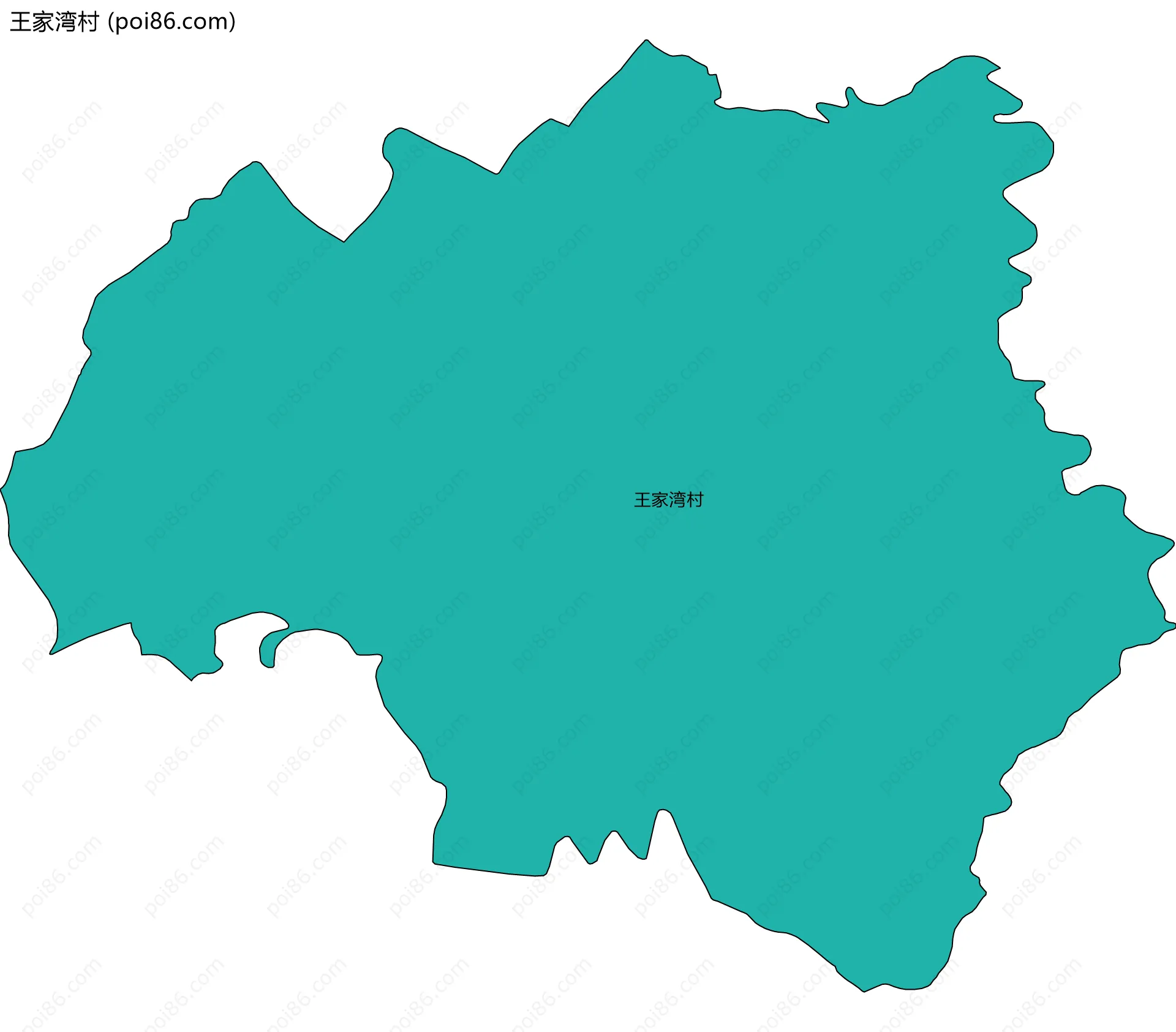 王家湾村边界地图