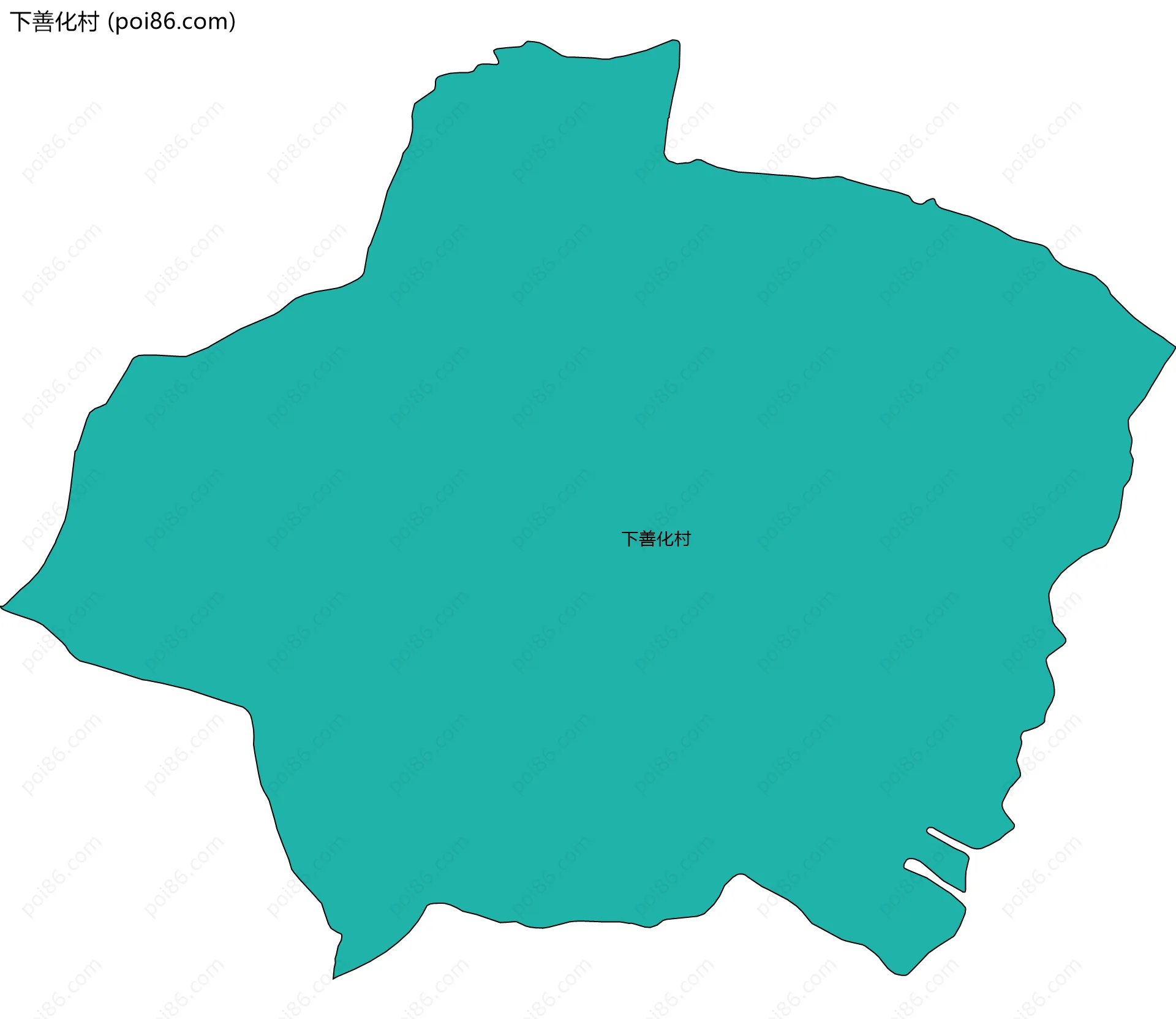 下善化村边界地图